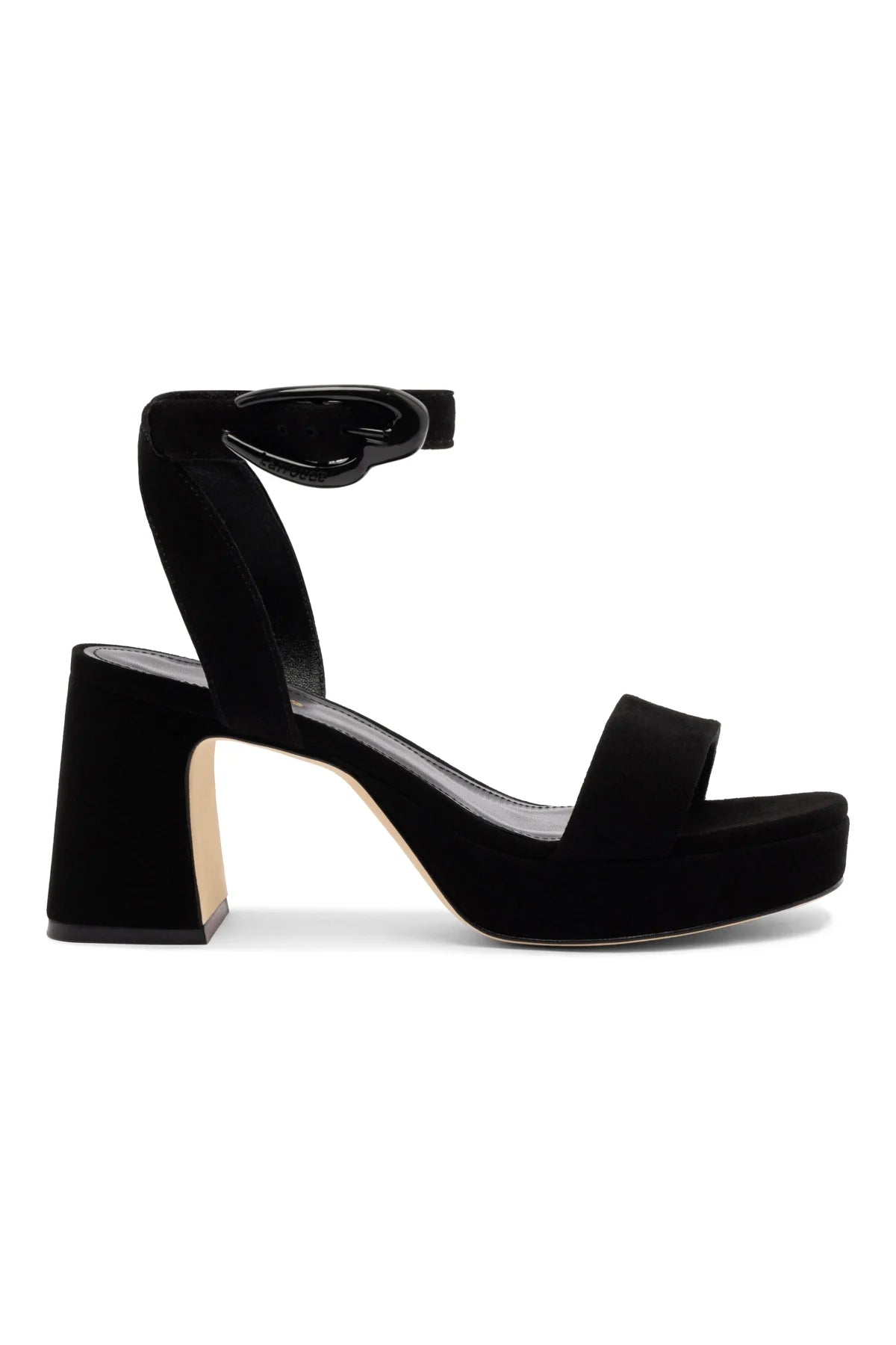 Dolly Verona Low Sandal In Black Suede by Larroudé