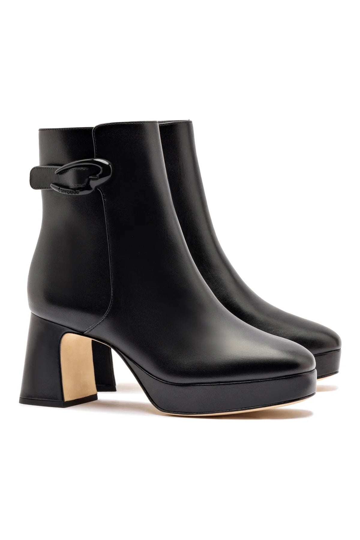 Dolly Verona Low Boot In Black Leather by Larroudé