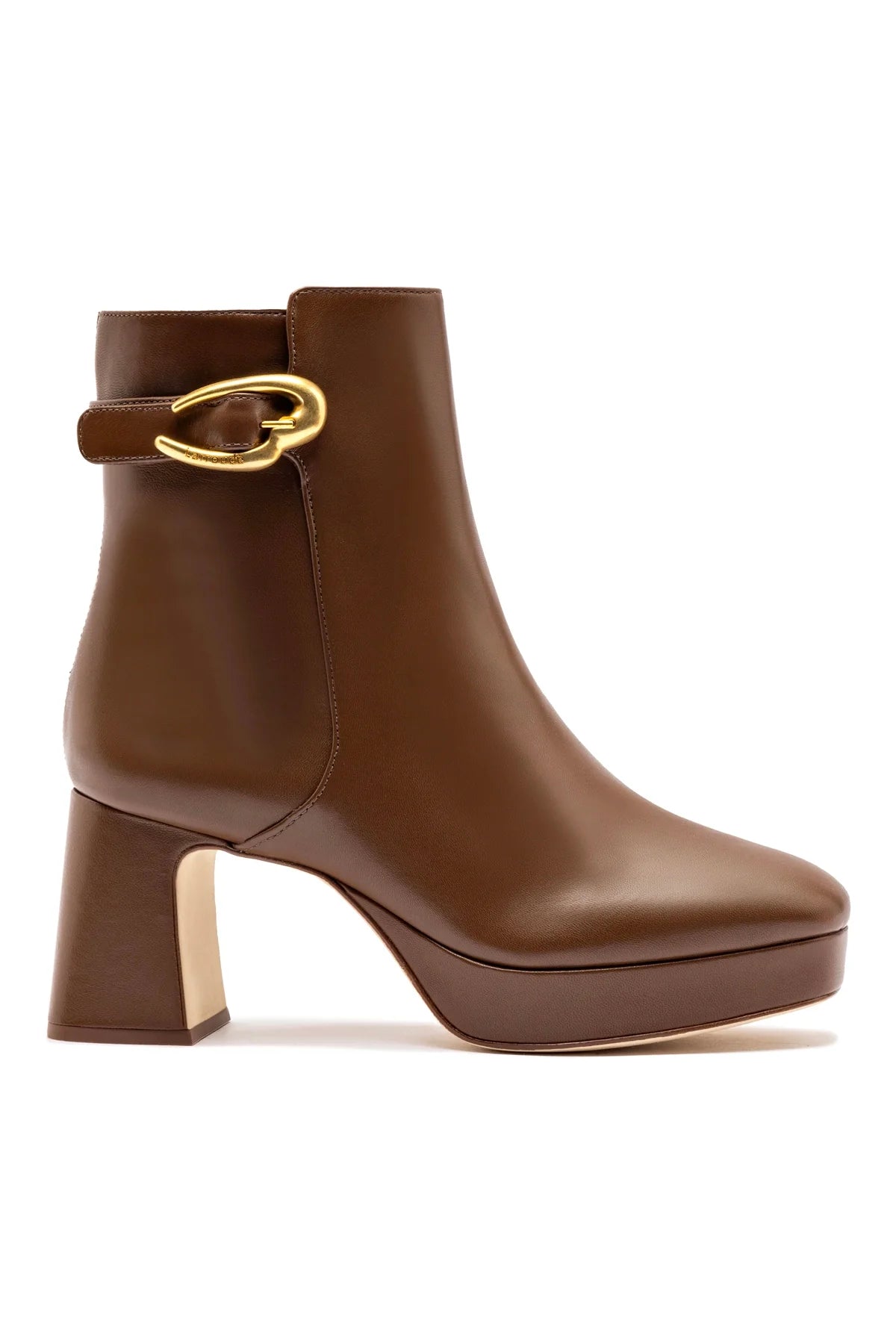 Dolly Verona Low Boot In Burnt Umber Leather by Larroudé