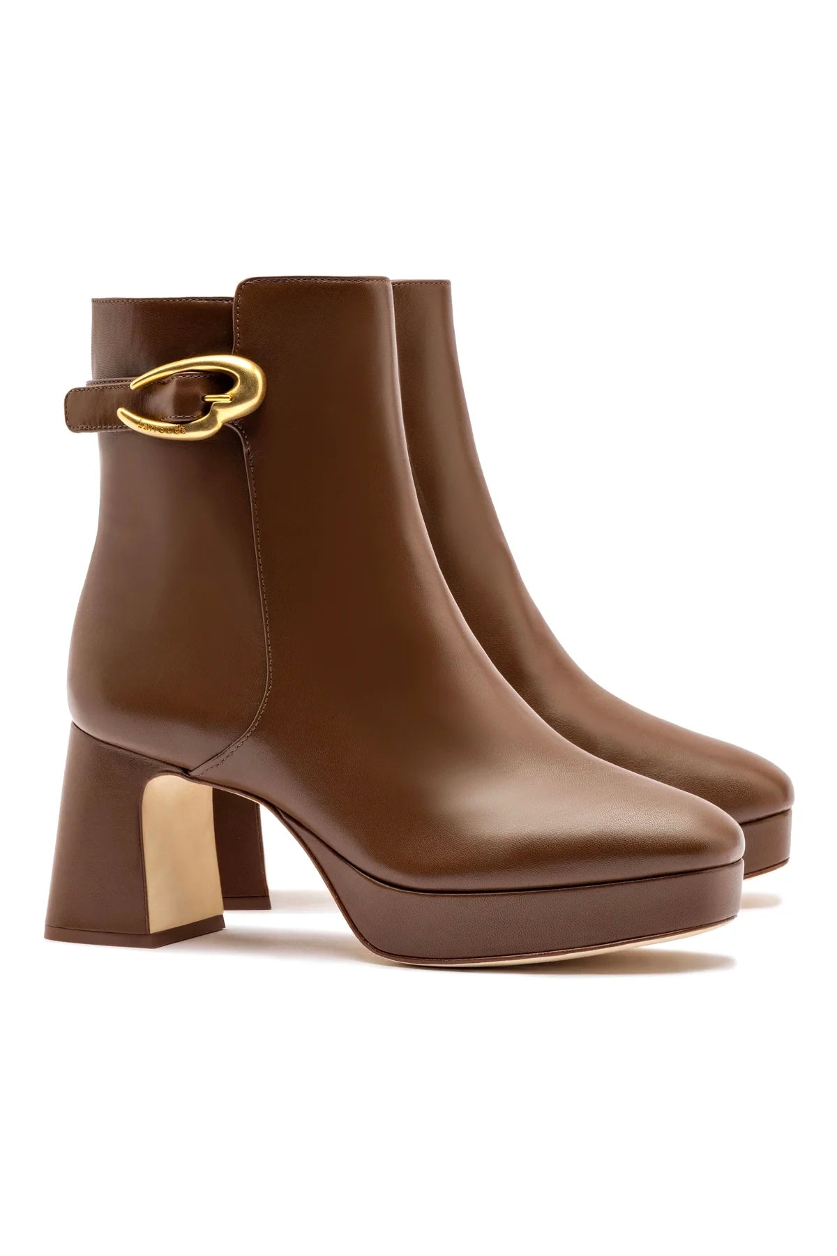 Dolly Verona Low Boot In Burnt Umber Leather by Larroudé