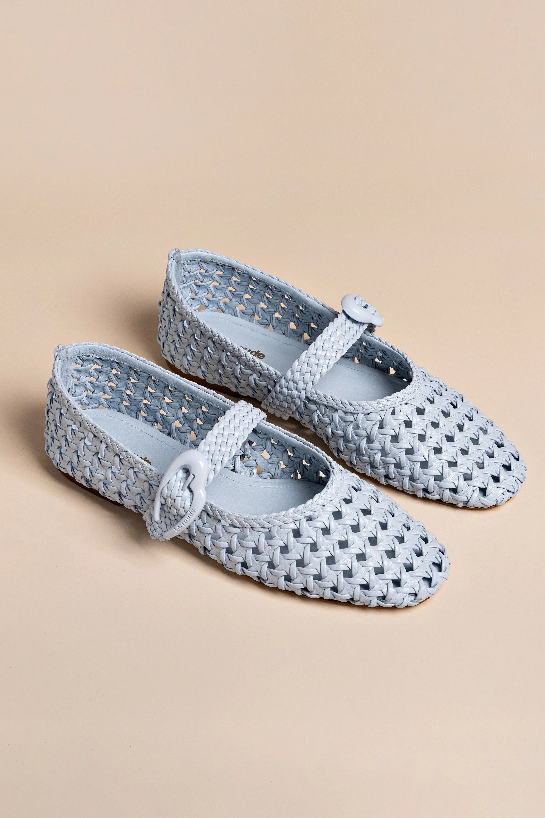 Verona Macrame Ballet Flat In Maya Leather by Larroudé