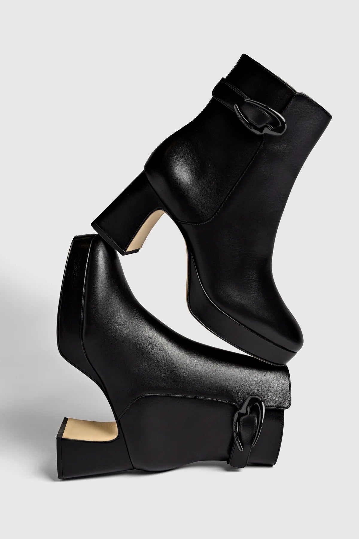 Dolly Verona Low Boot In Black Leather by Larroudé