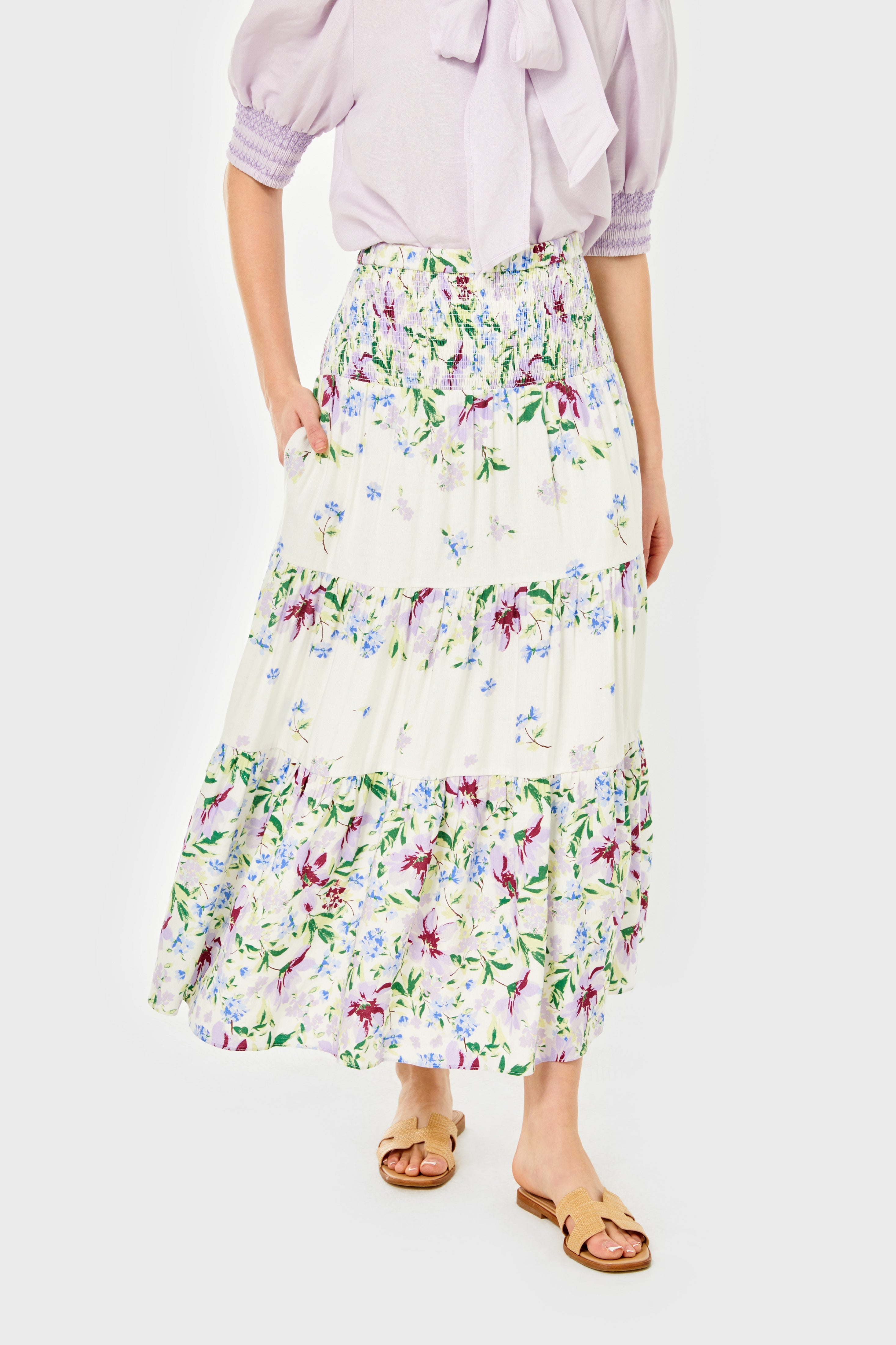 LBell Skirt-Linen-Fleurs de Provence by Cartolina