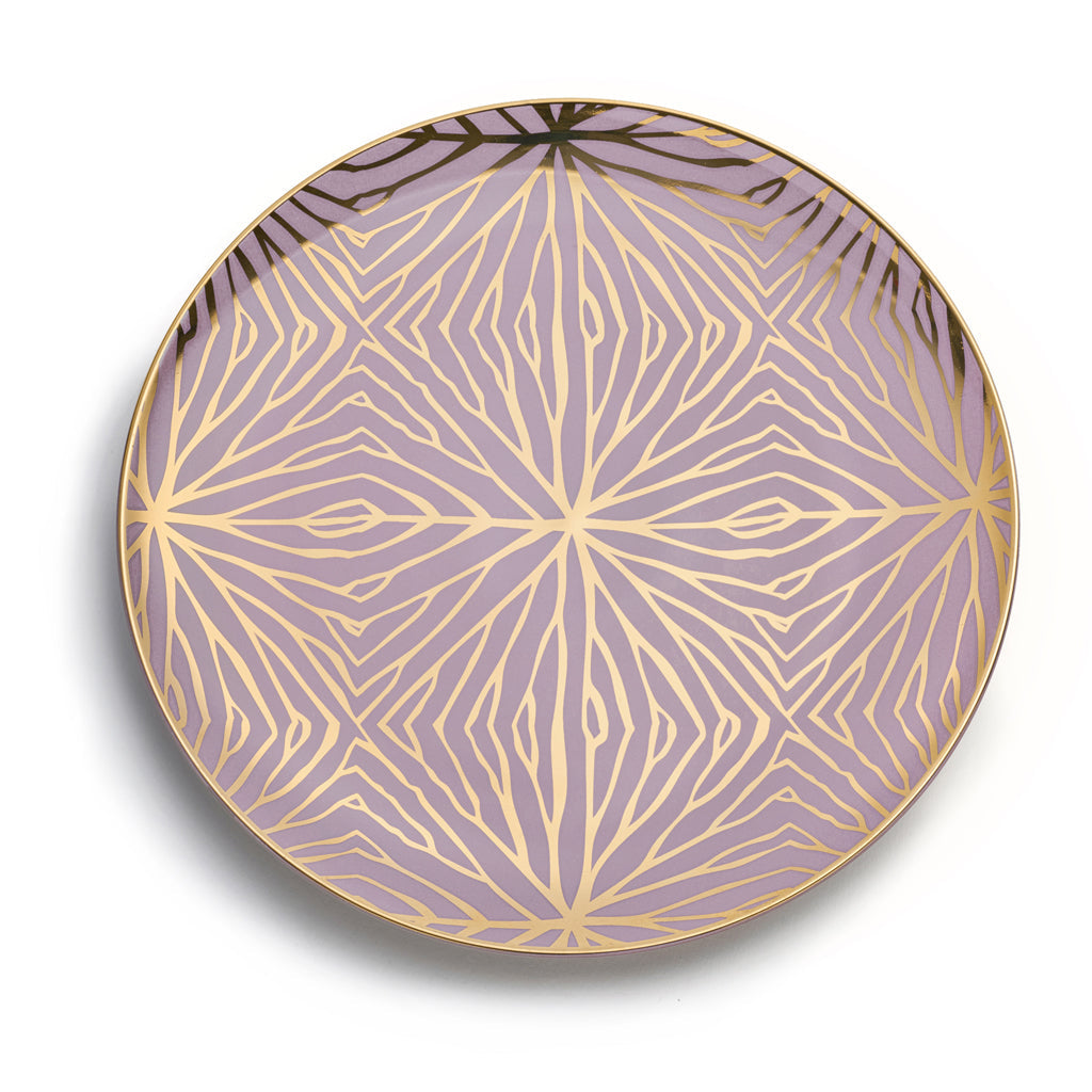 Talianna Lilypad Dessert Plates S/4, Colors w/Gold by ANNA New York
