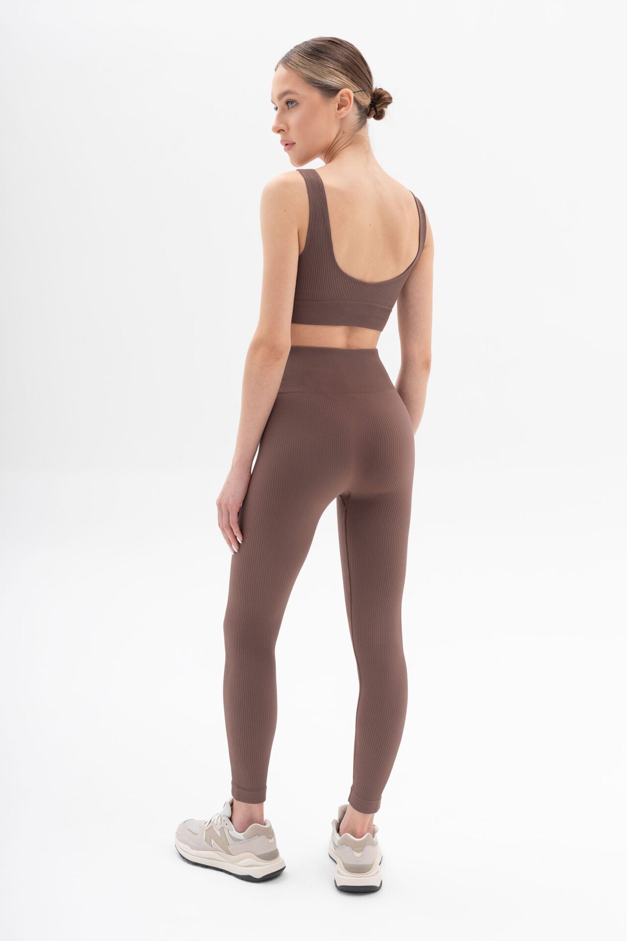 Seamless Ribbed Bra- Coffee by Urban Luxe Lifestyles