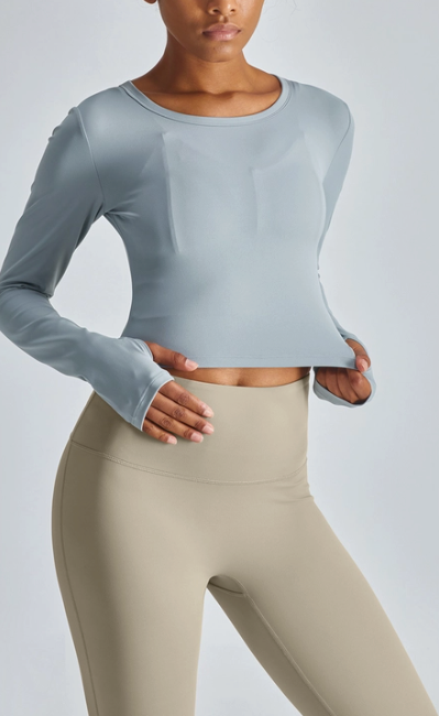 Momentum Long Sleeve Crop Top by Urban Luxe Lifestyles