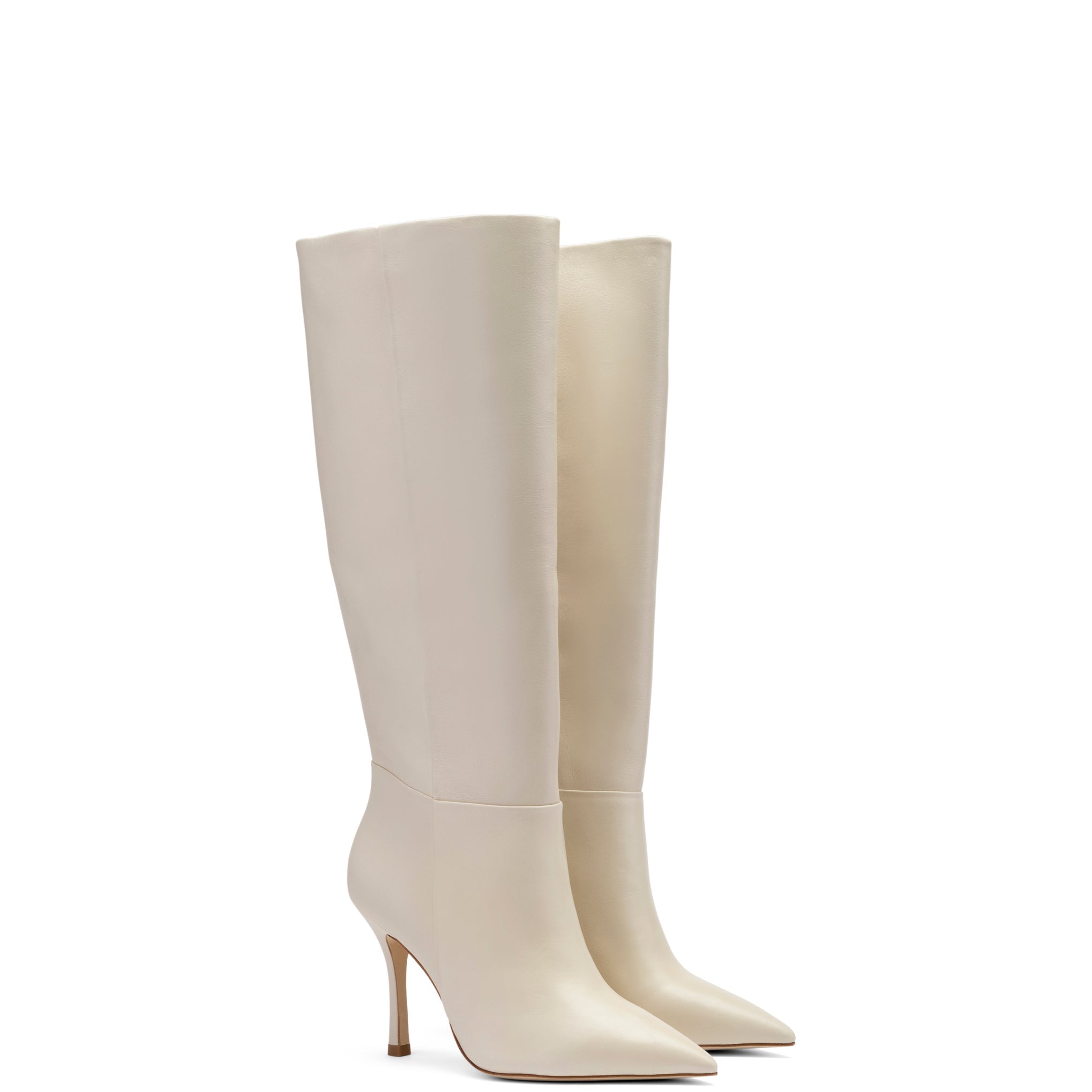 Kate Boot In Ivory Leather by Larroudé