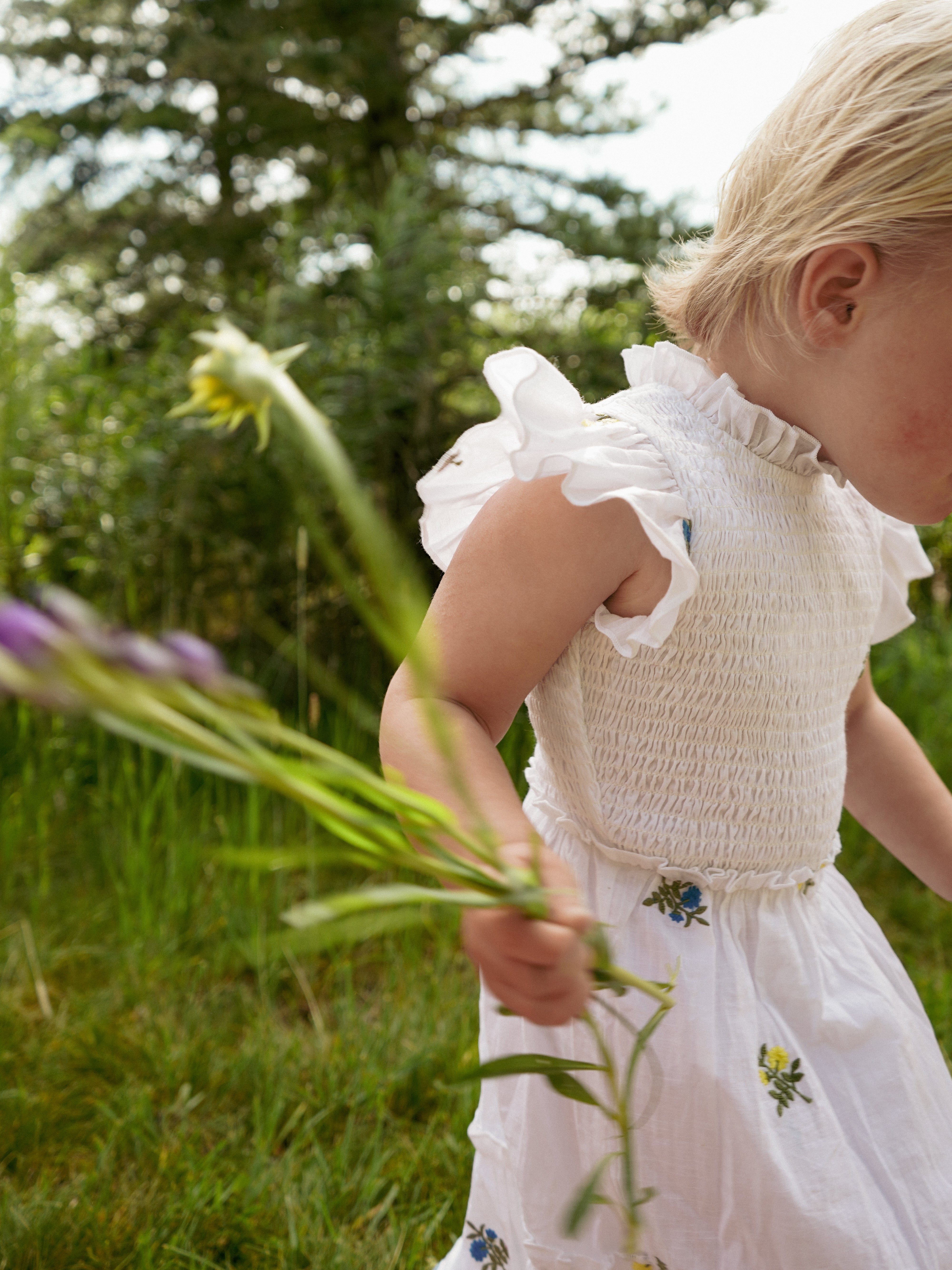 Little Lady Field Dress in White by Eddy