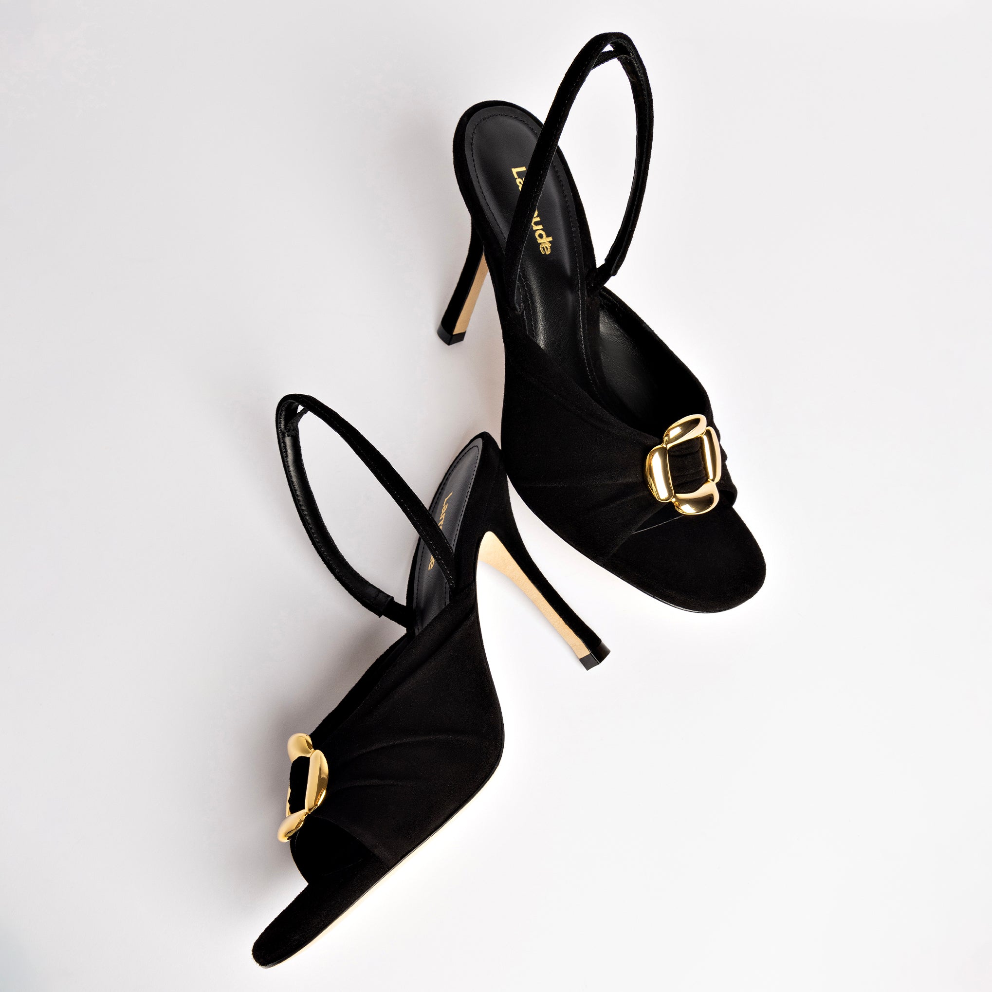 Mayfair Sandal In Black Suede by Larroudé