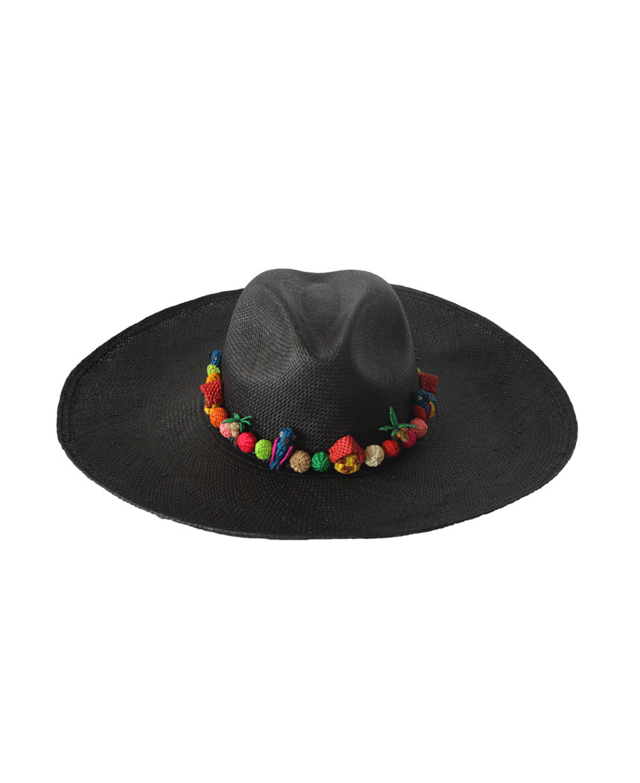 Black Mini Pajarito Hat (Pre-Order) by Pajara Pinta
