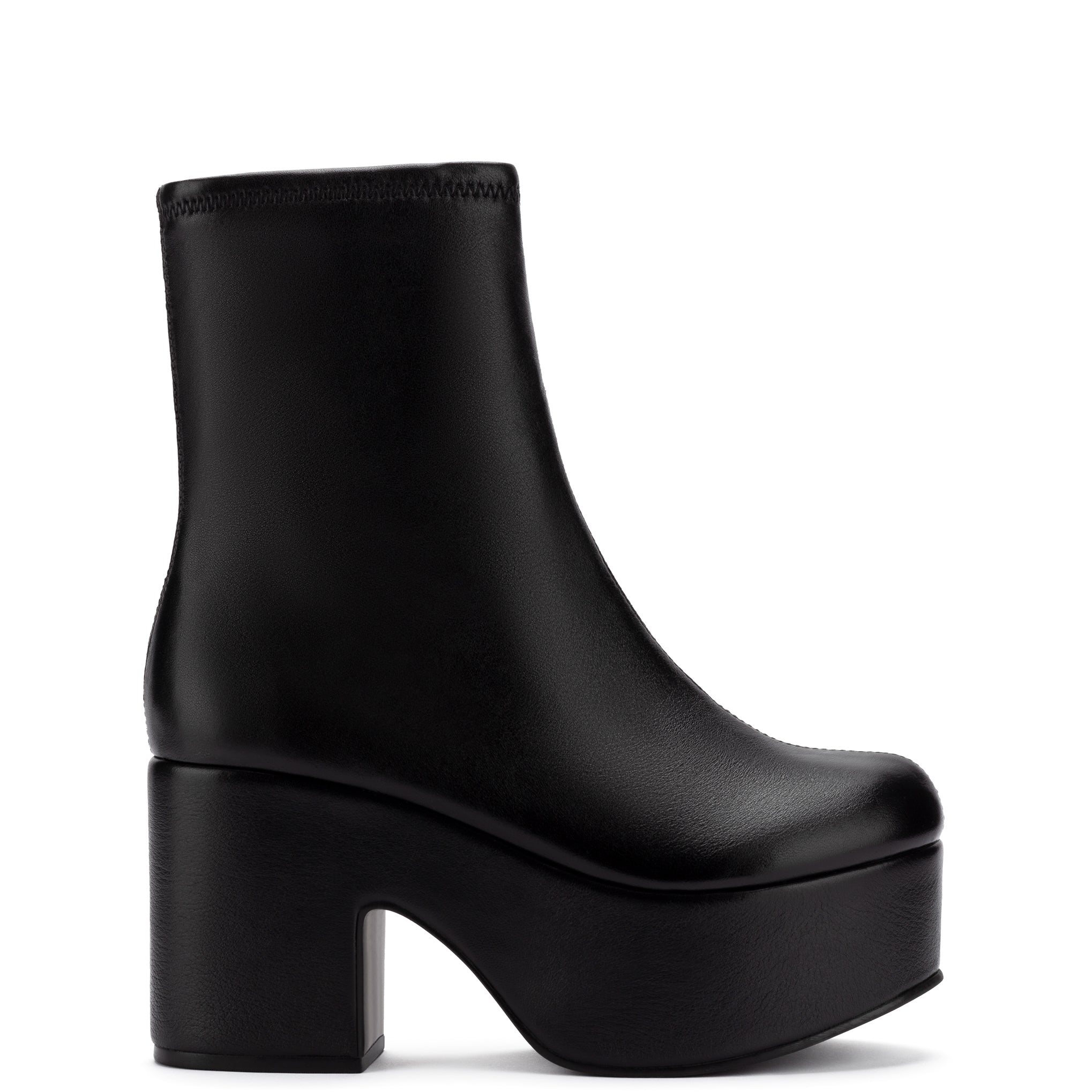 Miso Platform Boot In Black Stretch Leather by Larroudé