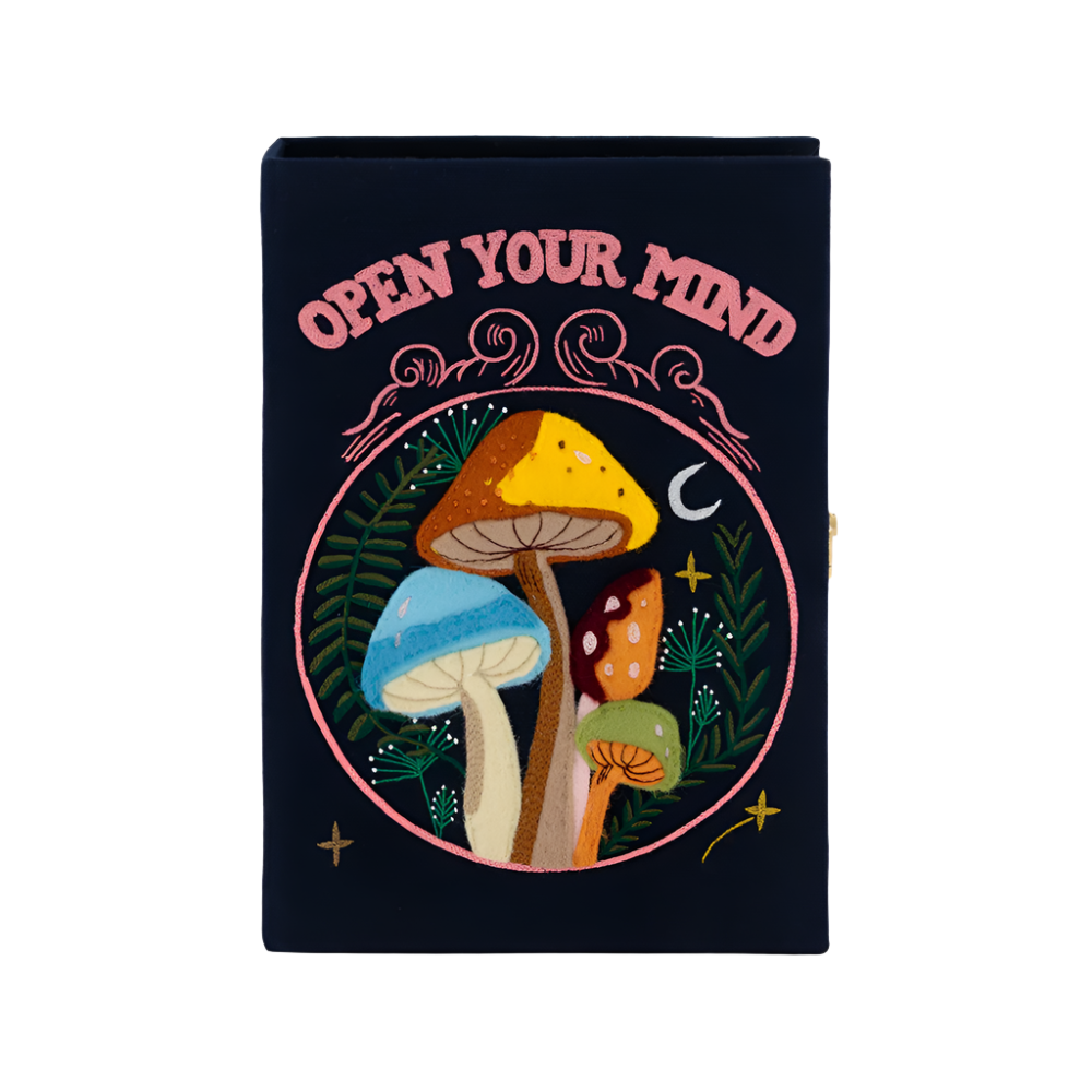 Open Your Mind Book Clutch (Navy) by Olympia Le-Tan
