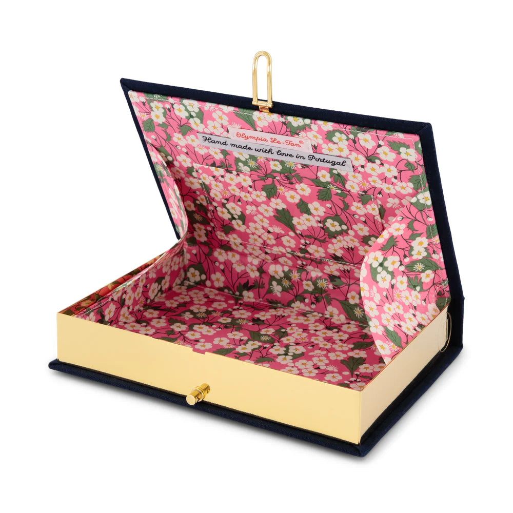 Open Your Mind Book Clutch (Navy) by Olympia Le-Tan