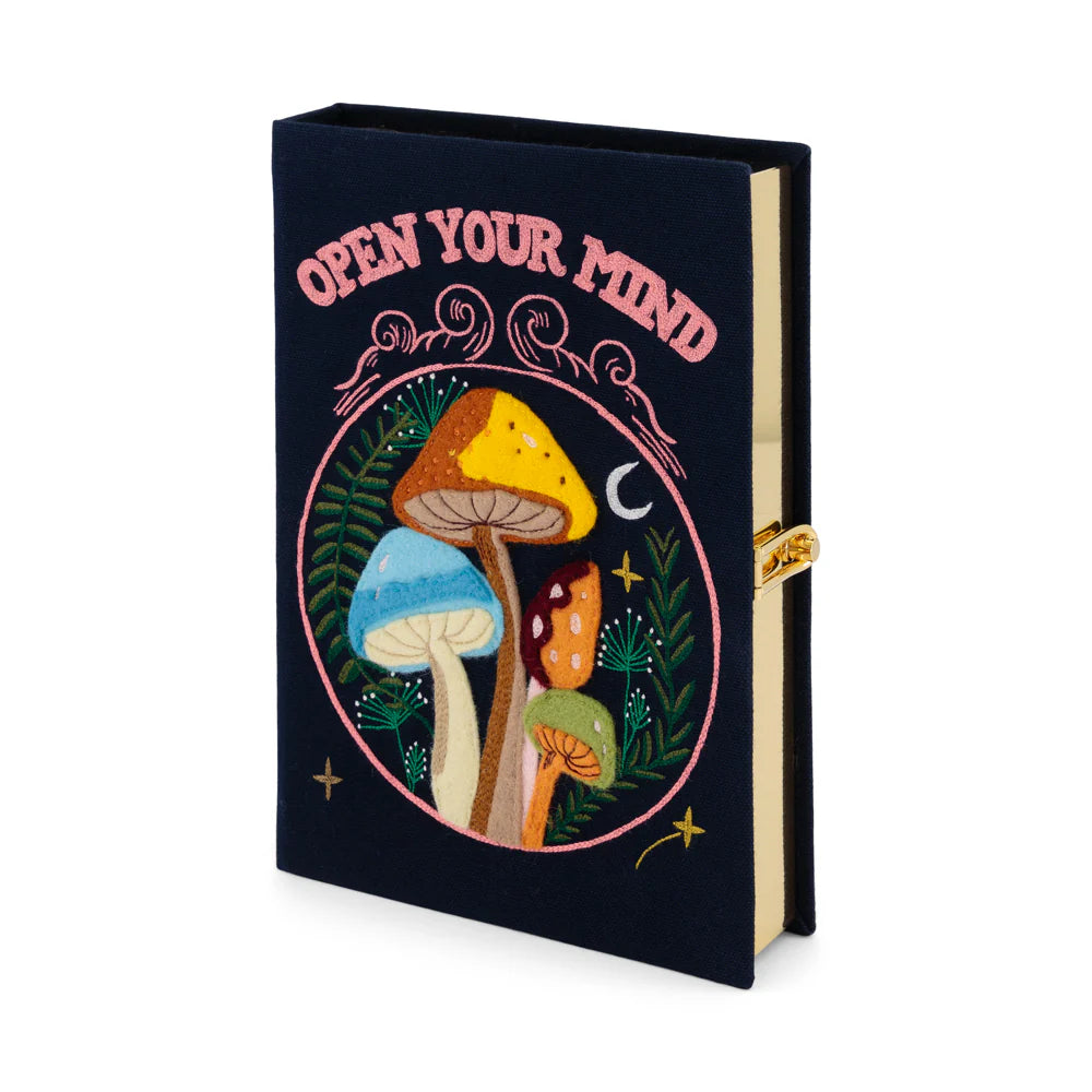 Open Your Mind Book Clutch (Navy) by Olympia Le-Tan