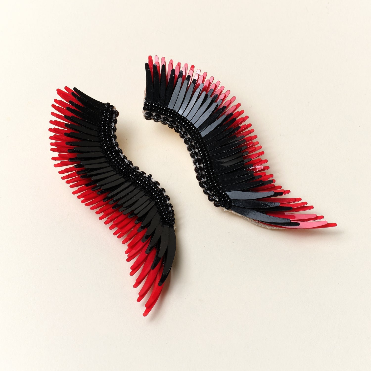 Madeline Earrings Black Red by Mignonne Gavigan