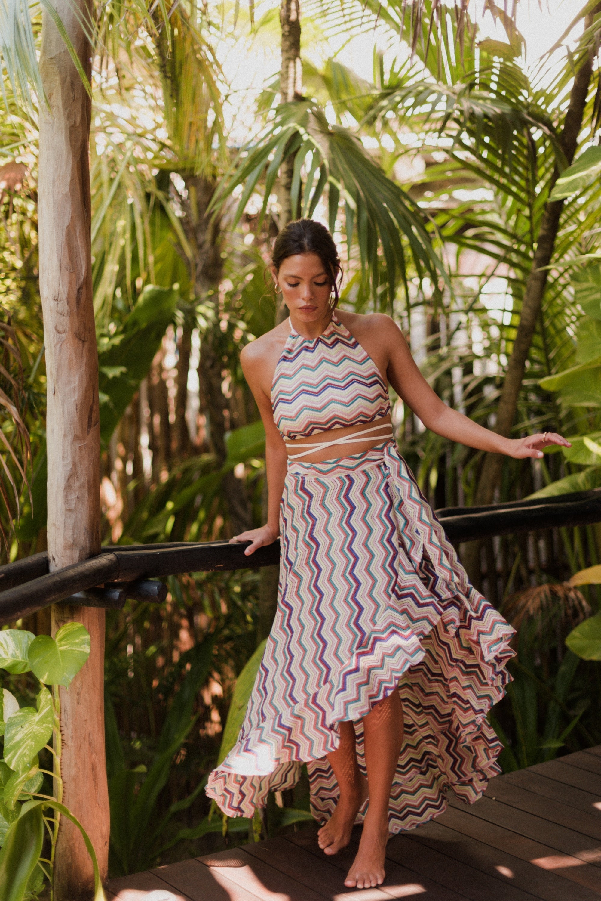 Saladita Skirt in Maguey by Sanlier