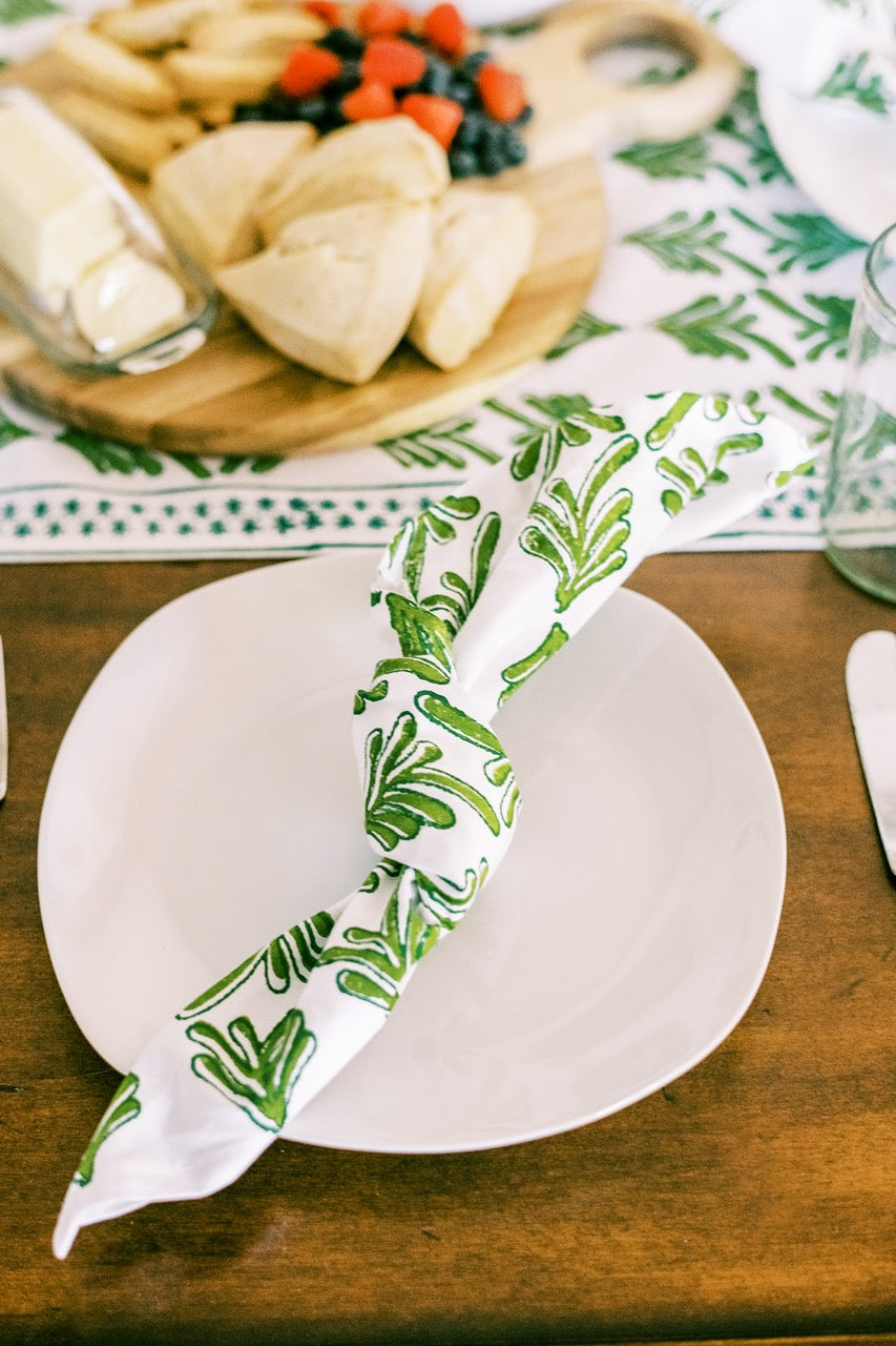 Dinner Napkins (set of 4) - Palmetto, Cactus & Kelly Green by Mended