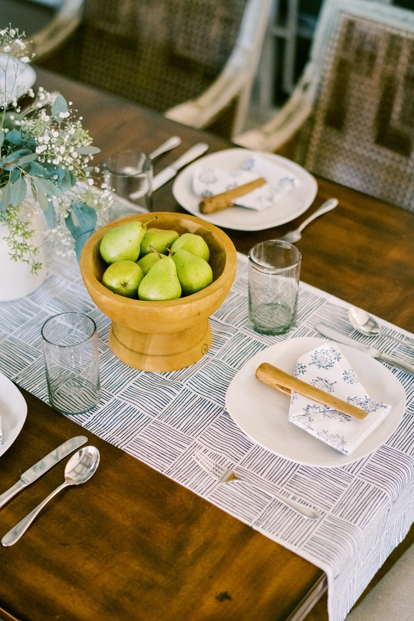 Table Runner - Striped, Navy by Mended