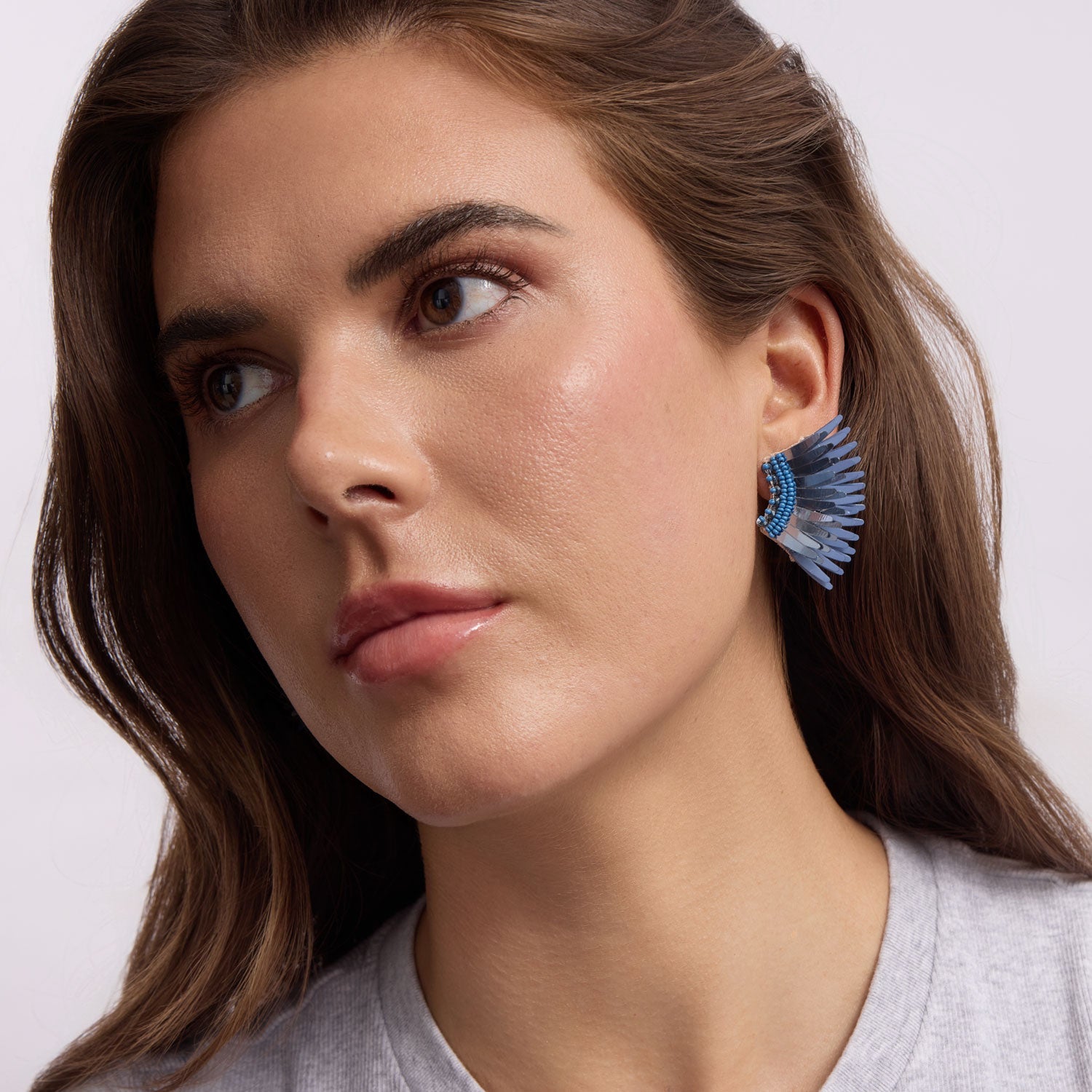 Mini Madeline Earrings Blue by Mignonne Gavigan