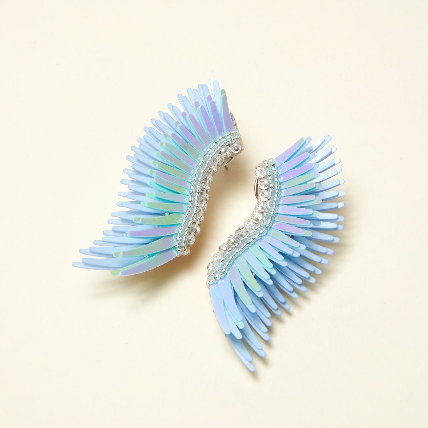 Midi Madeline Earrings Metallic Blue by Mignonne Gavigan