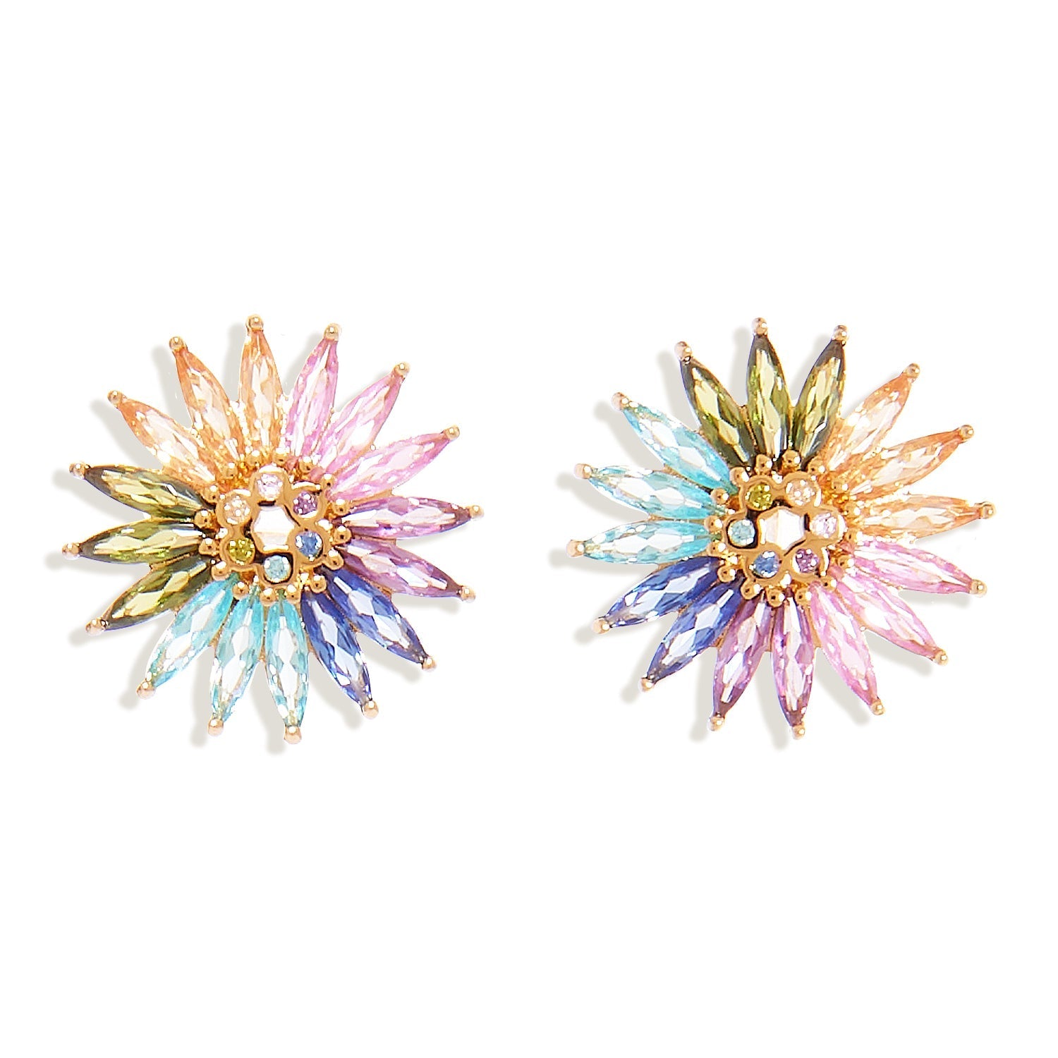 Crystal Madeline Stud Earrings Multi by Mignonne Gavigan