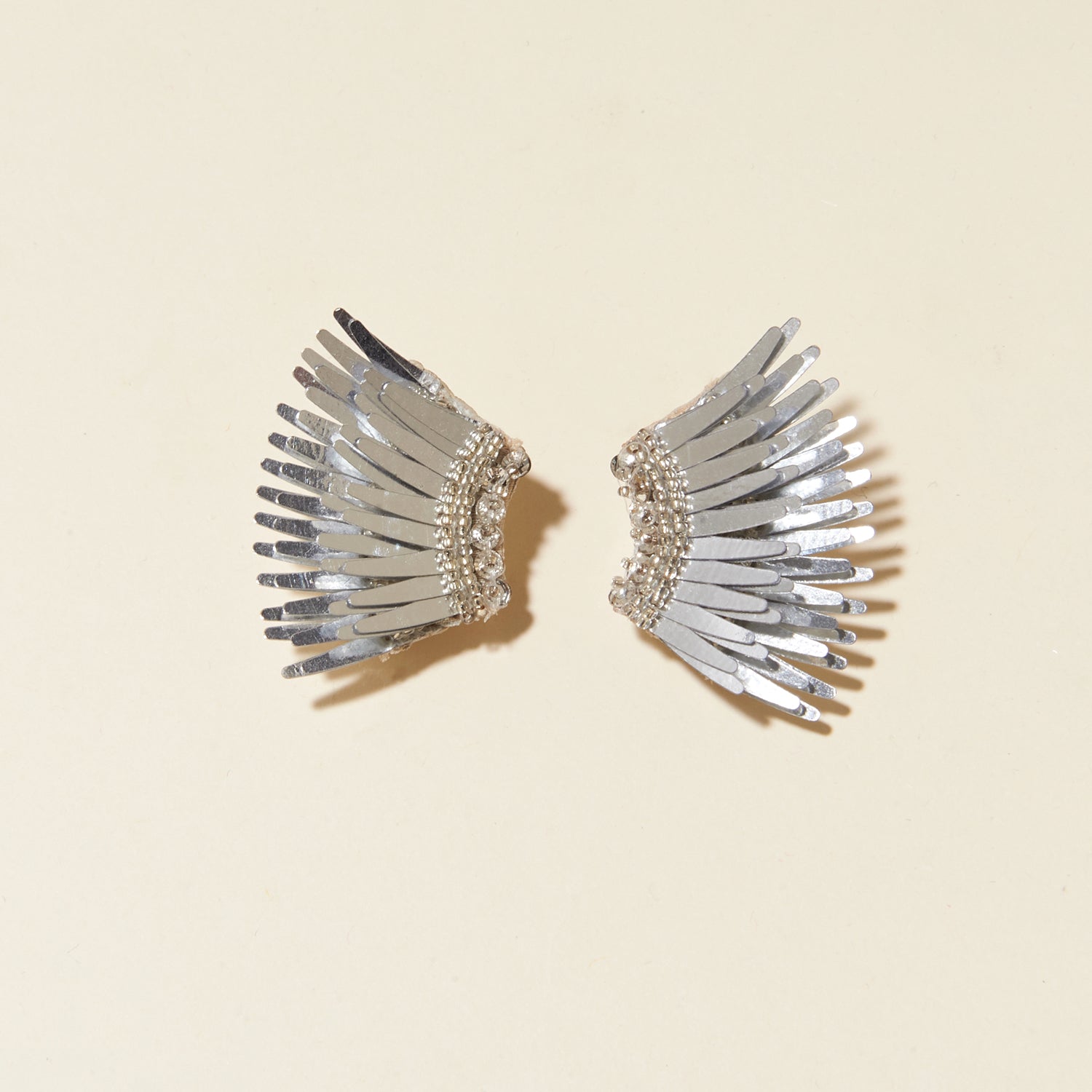 Metallic Mini Madeline Earrings Silver by Mignonne Gavigan