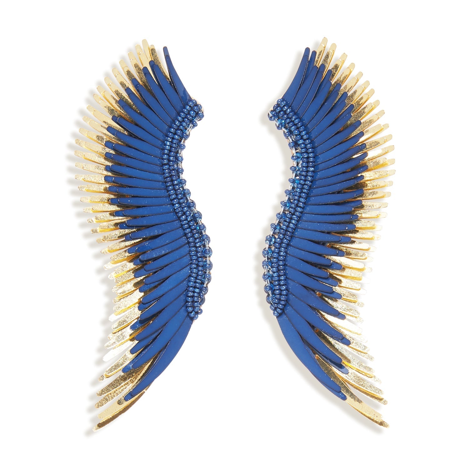 Madeline Earrings Navy Gold by Mignonne Gavigan