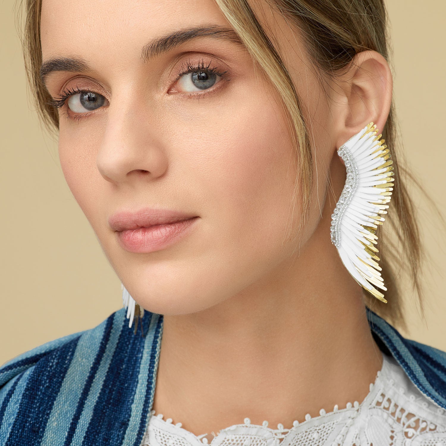 Madeline Earrings White Gold by Mignonne Gavigan