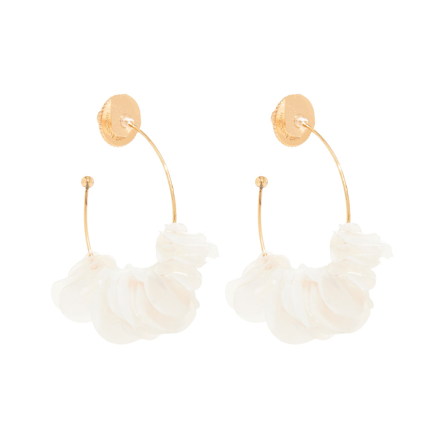 Mini Lolita Hoop Earrings White by Mignonne Gavigan