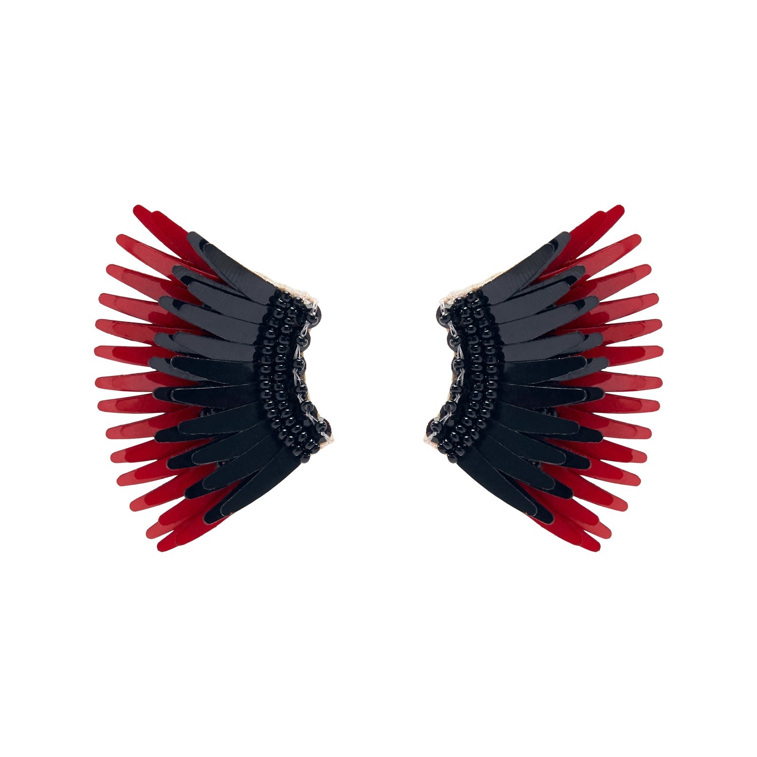 Mini Madeline Earrings BLACK/CRIMSON by Mignonne Gavigan