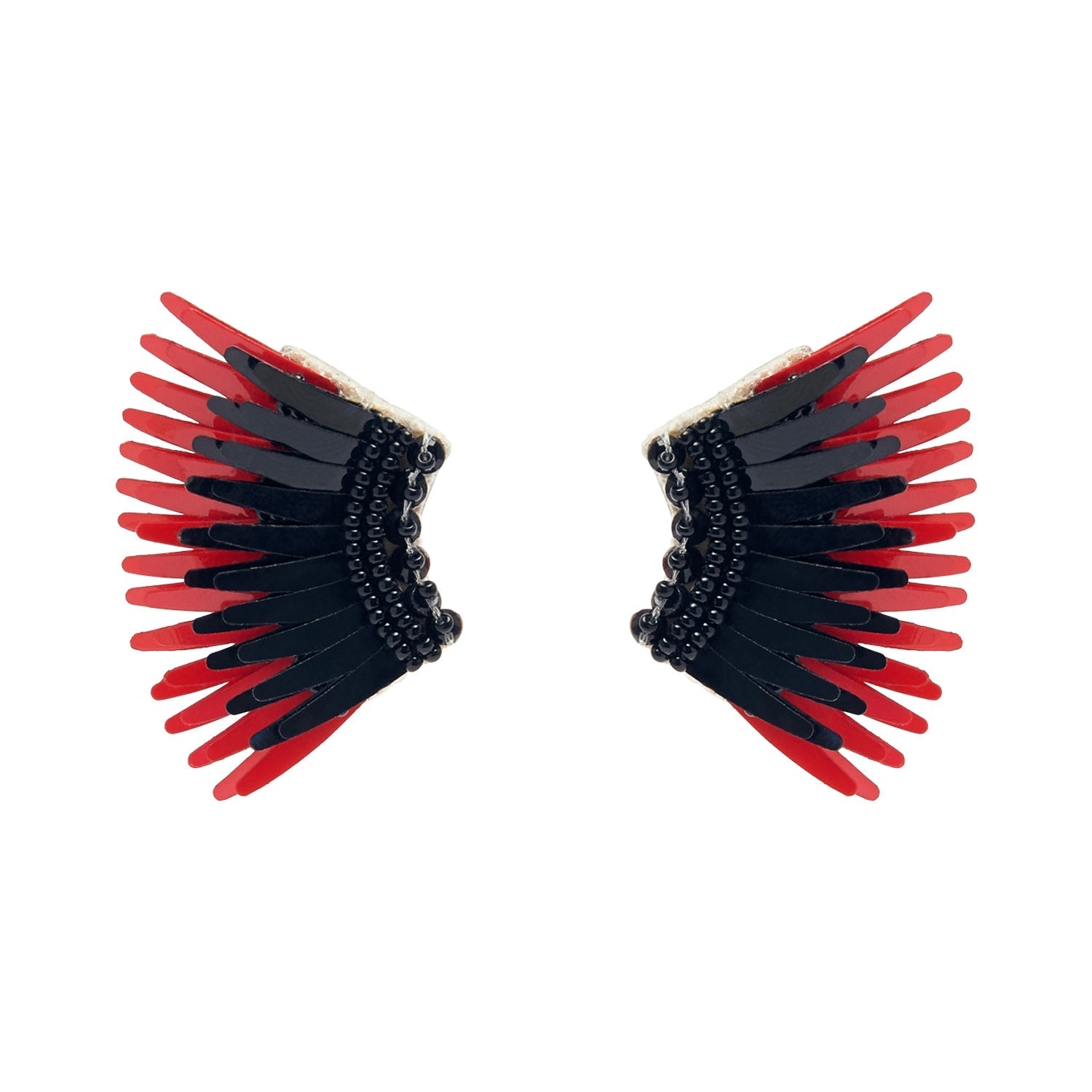 Mini Madeline Earrings Black Red by Mignonne Gavigan