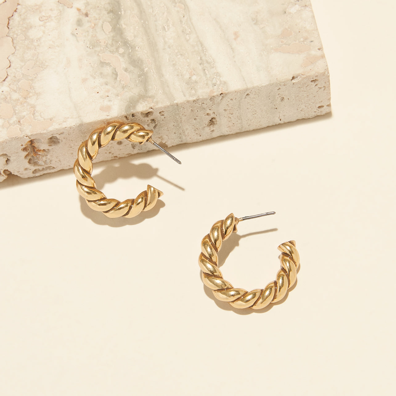 Mira Hoop Earrings Gold by Mignonne Gavigan