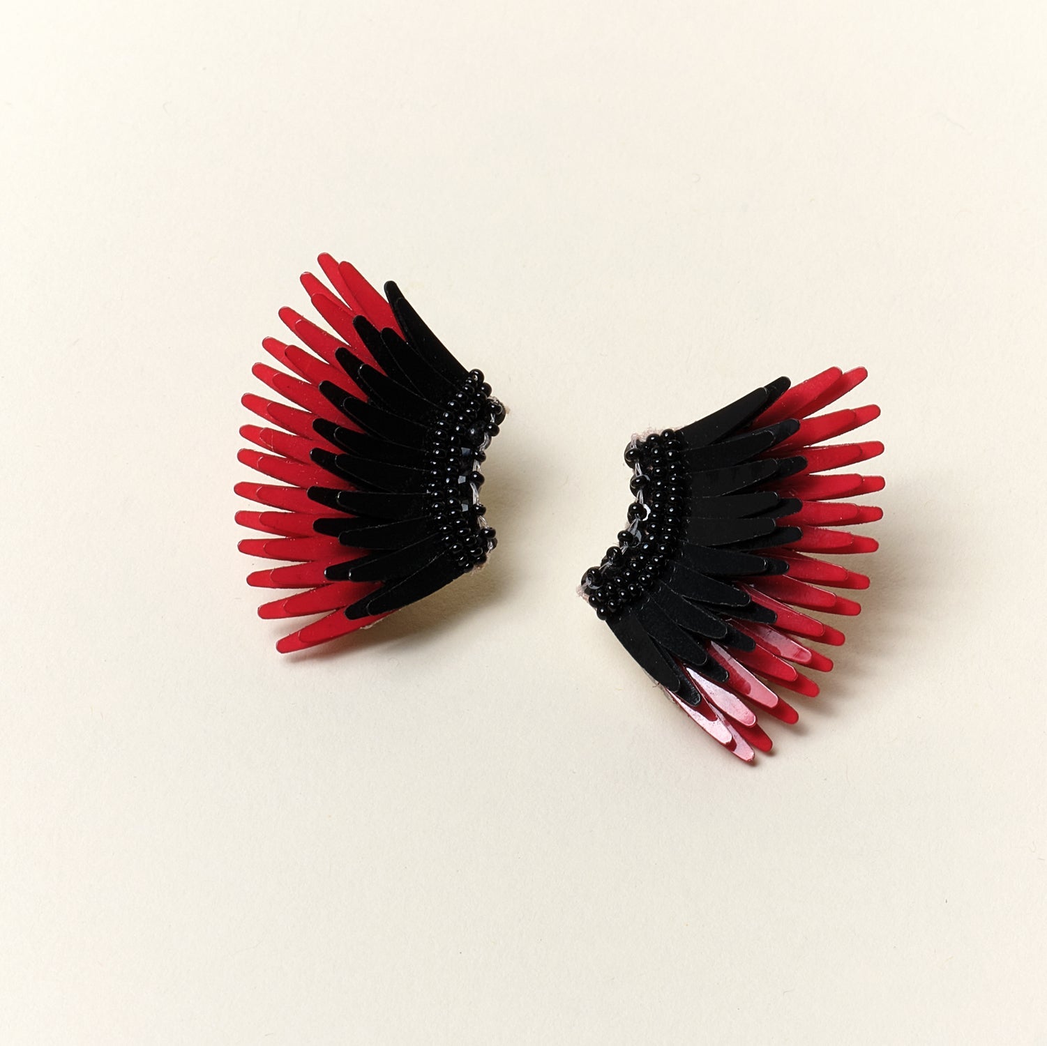 Mini Madeline Earrings BLACK/CRIMSON by Mignonne Gavigan