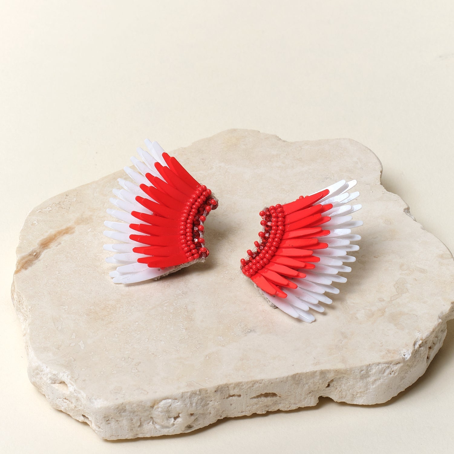 Mini Madeline Earrings RED/WHITE by Mignonne Gavigan