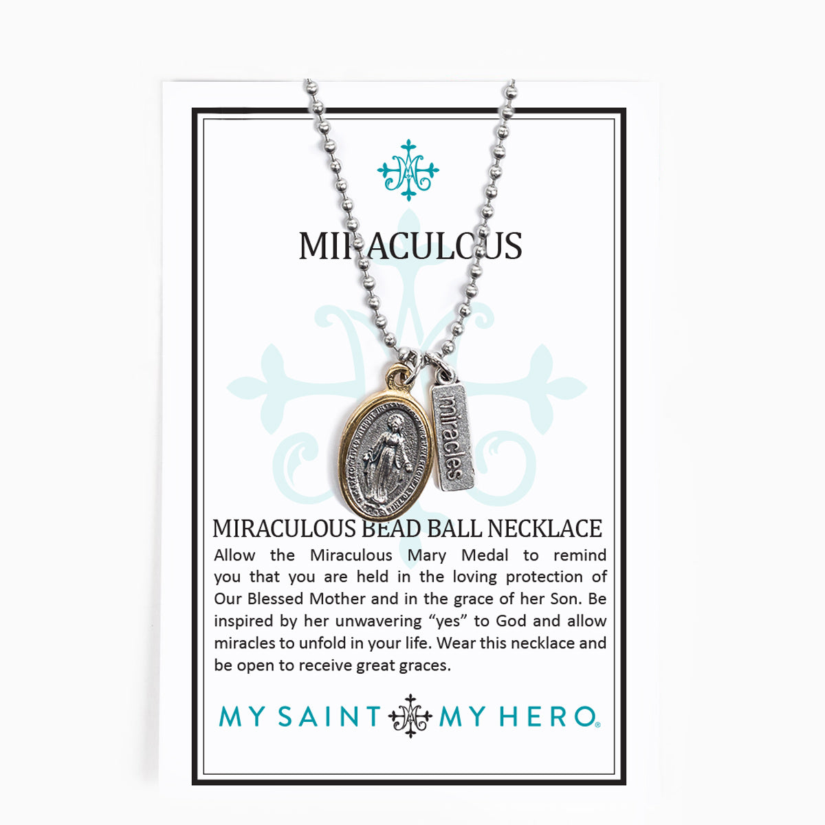 Miraculous Bead Ball Necklace by My Saint My Hero