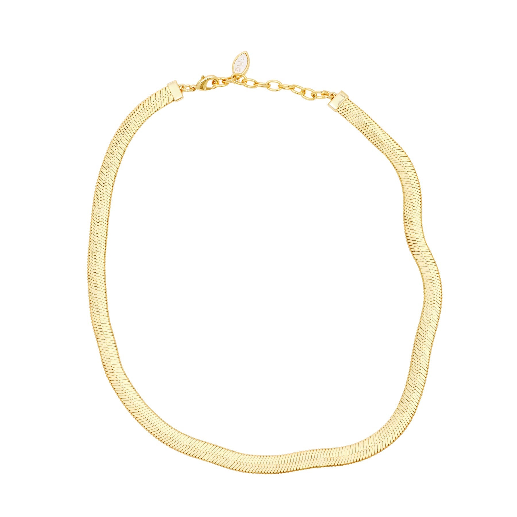 Herring Bone Necklace Gold by Mignonne Gavigan