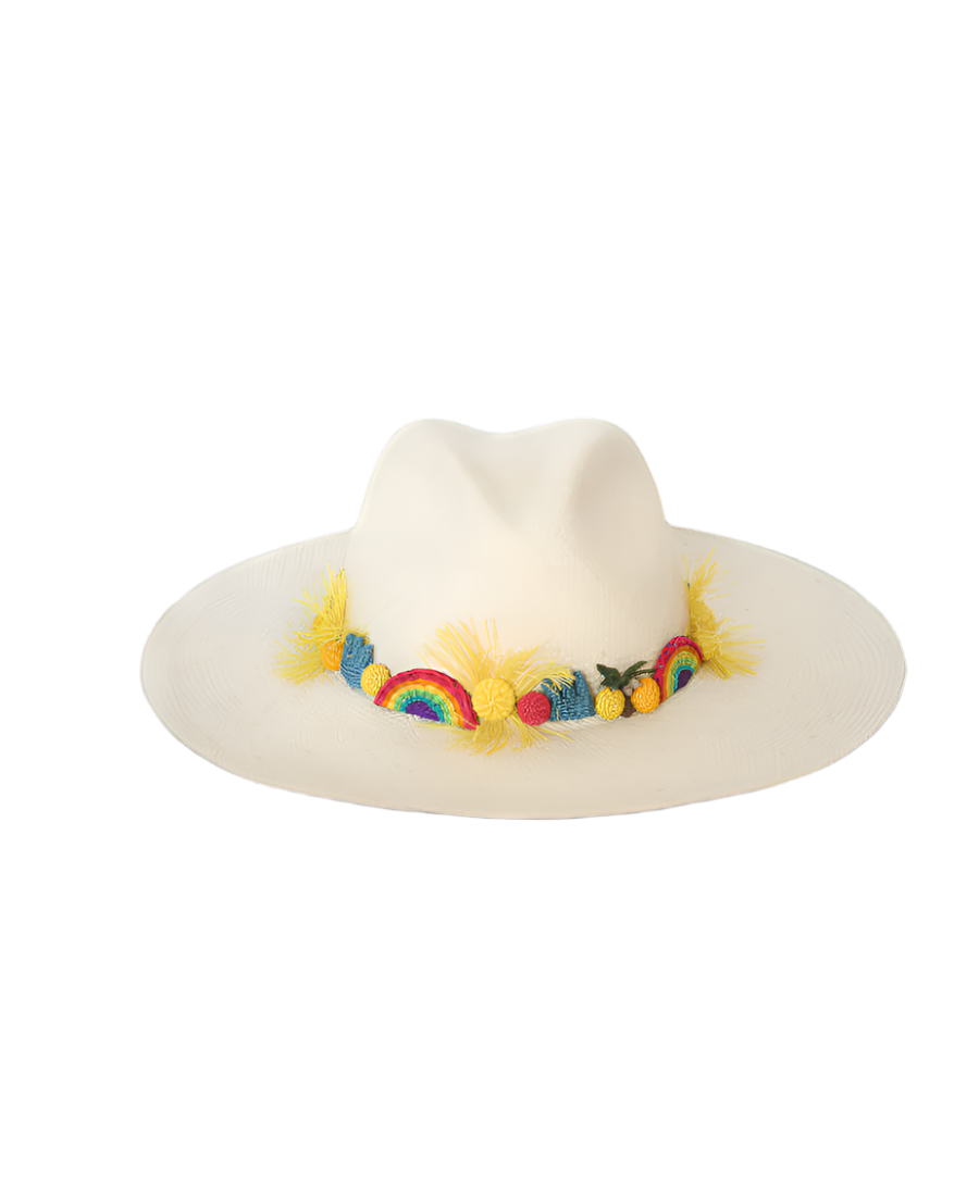 Natural White Happy Hat by Pájara Pinta