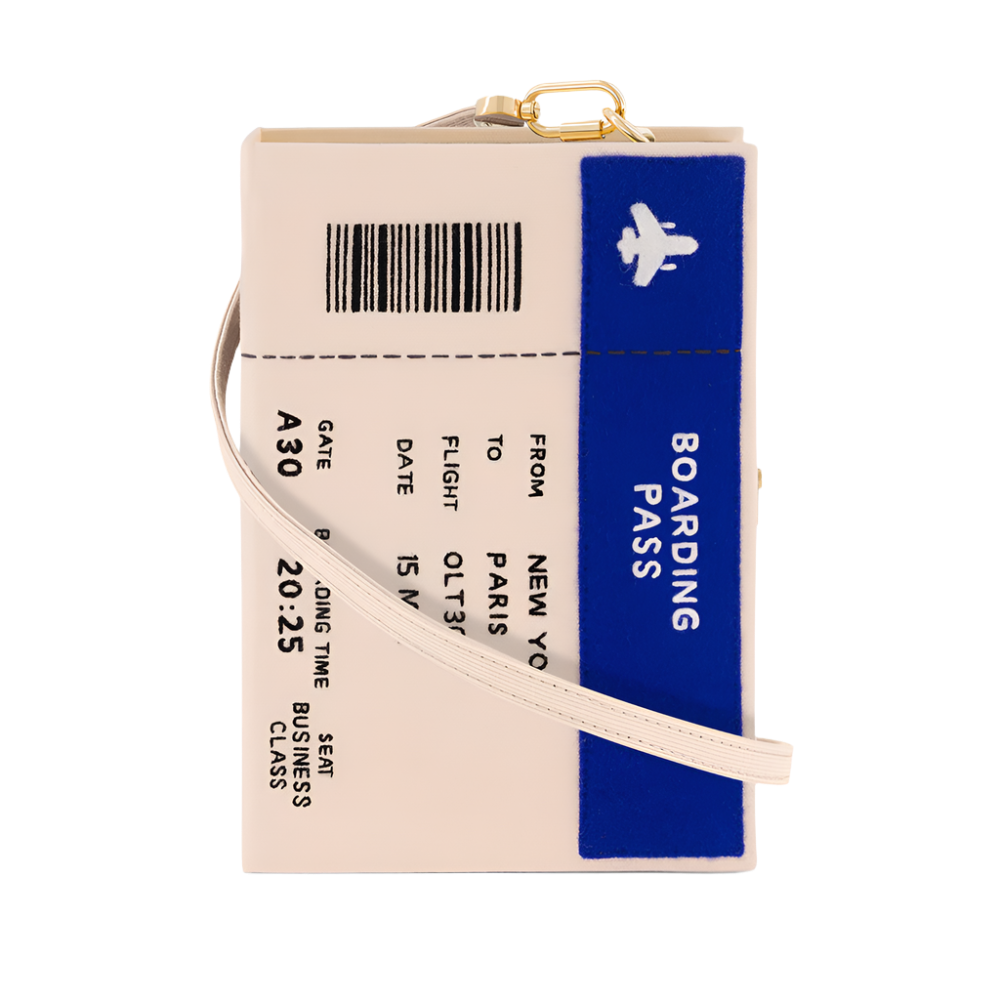 Boarding Pass Strapped Book Clutch by Olympia Le-Tan