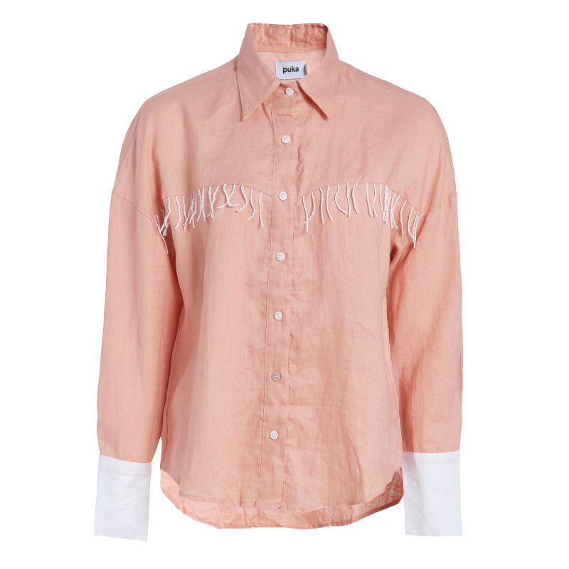 PEACH ULU | WHITE FRINGE by Pula the Label