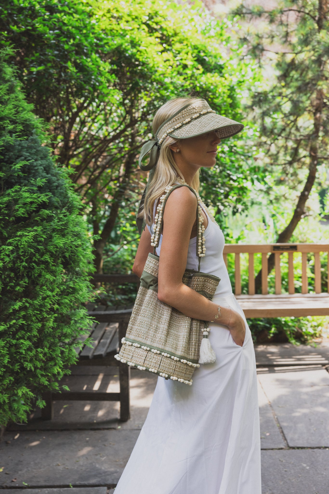 Natalie Simkins Exclusive Braided Pistachio | Midi Leisure Tote by Lor