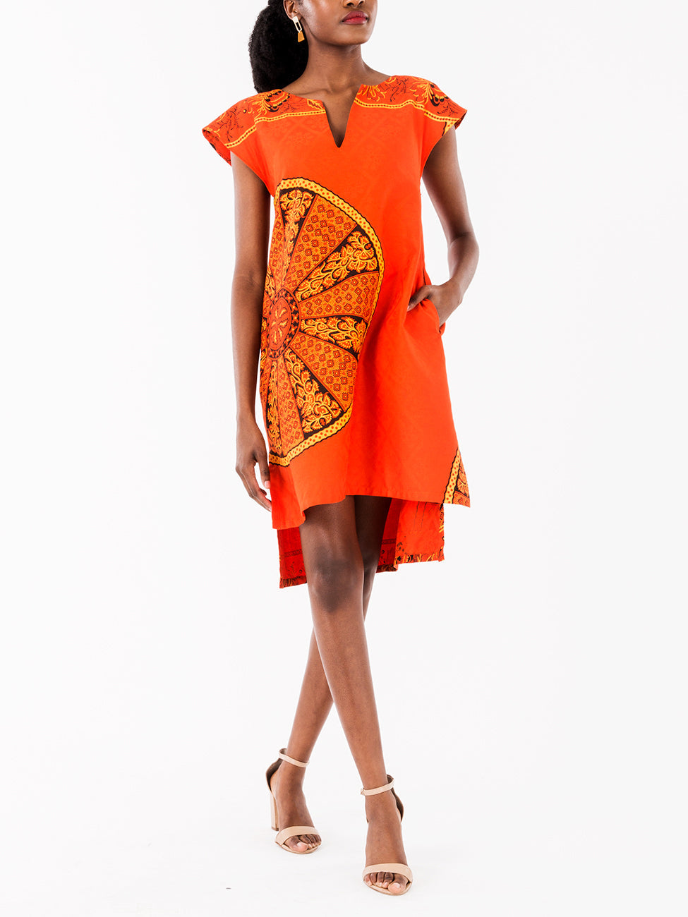 Tangerine Akili Shift Dress IV by NeoBantu