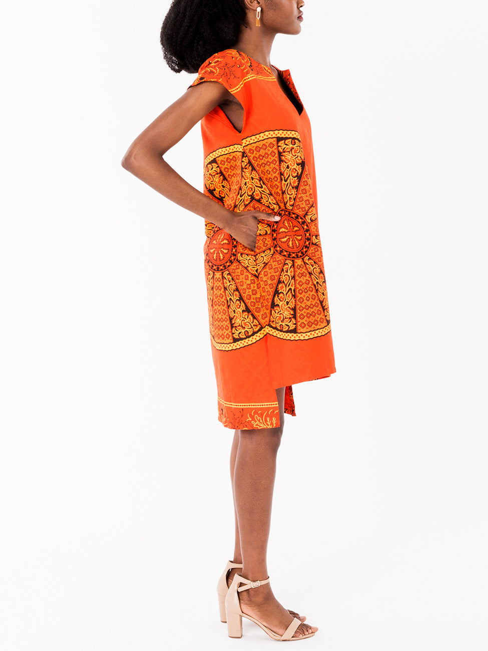 Tangerine Akili Shift Dress IV by NeoBantu