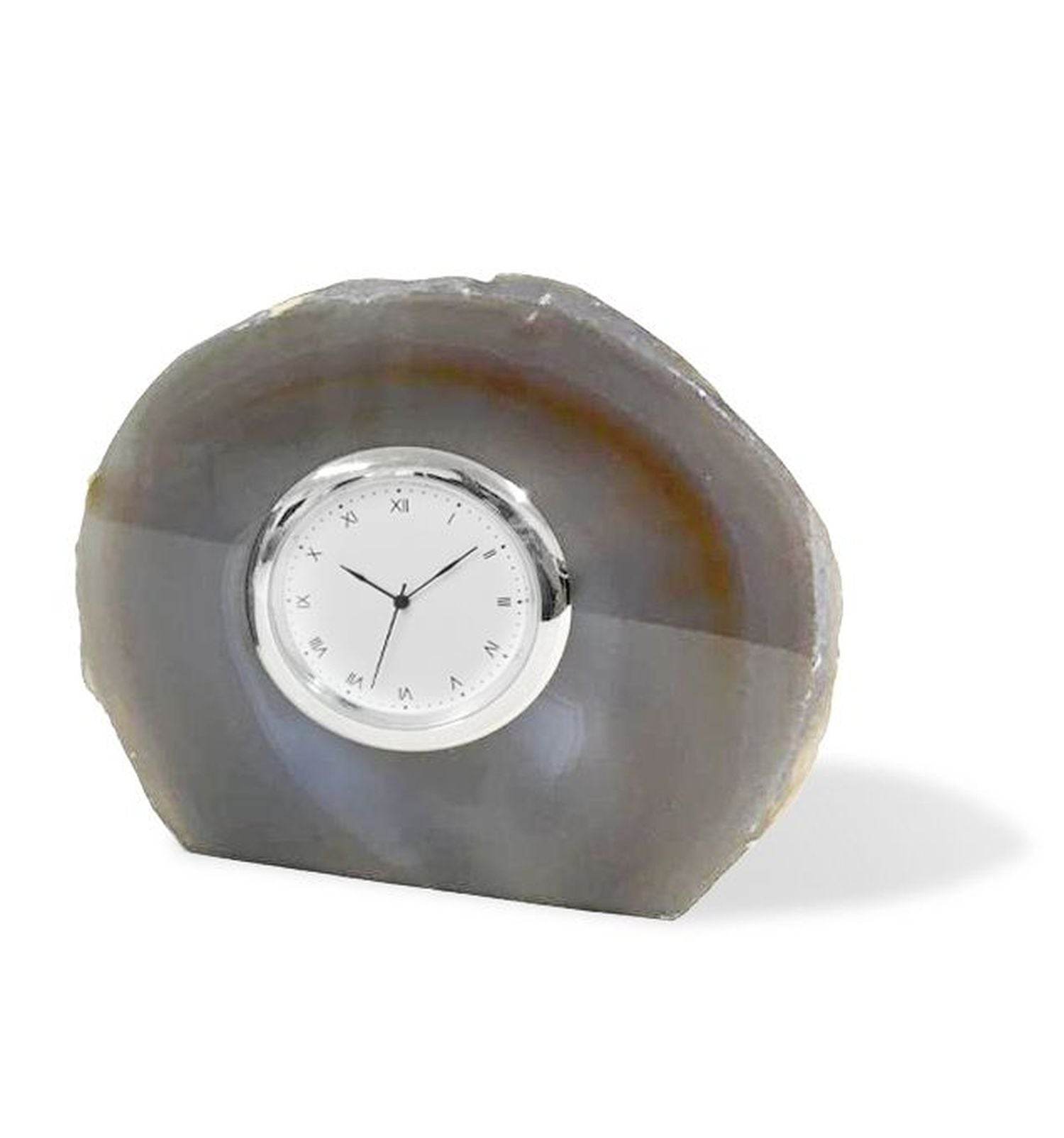 PEDRA Clock Natural Silver by ANNA New York
