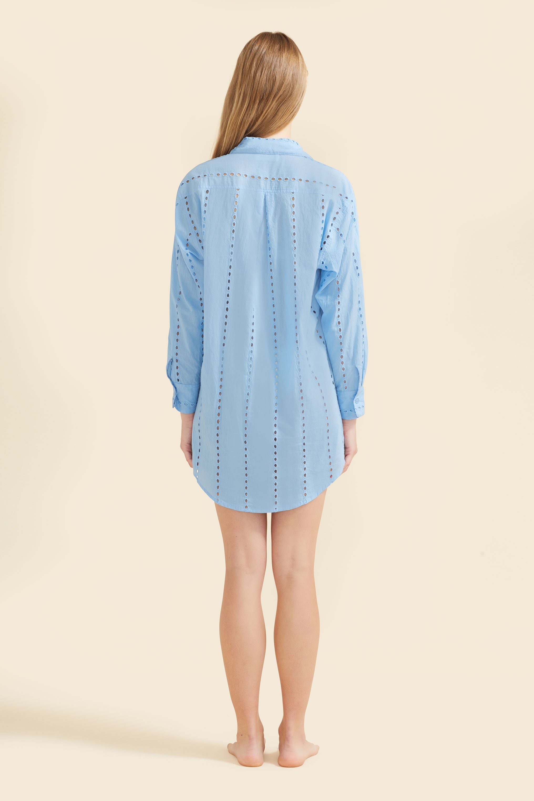Positano Shirt Dress - Sky Blue by Sitano
