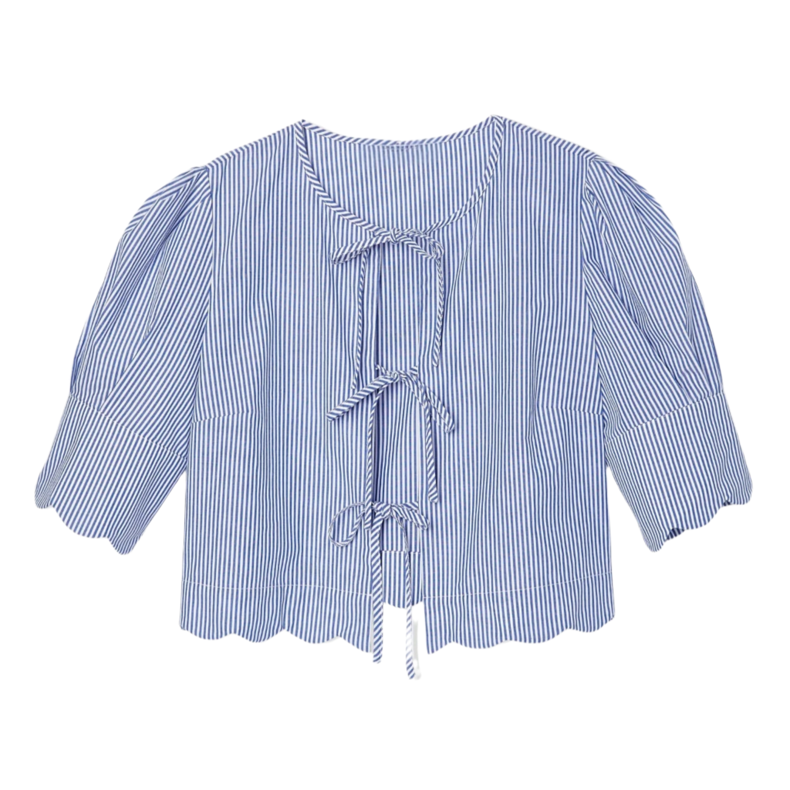 Scalloped Top Blue Stripe by Sister