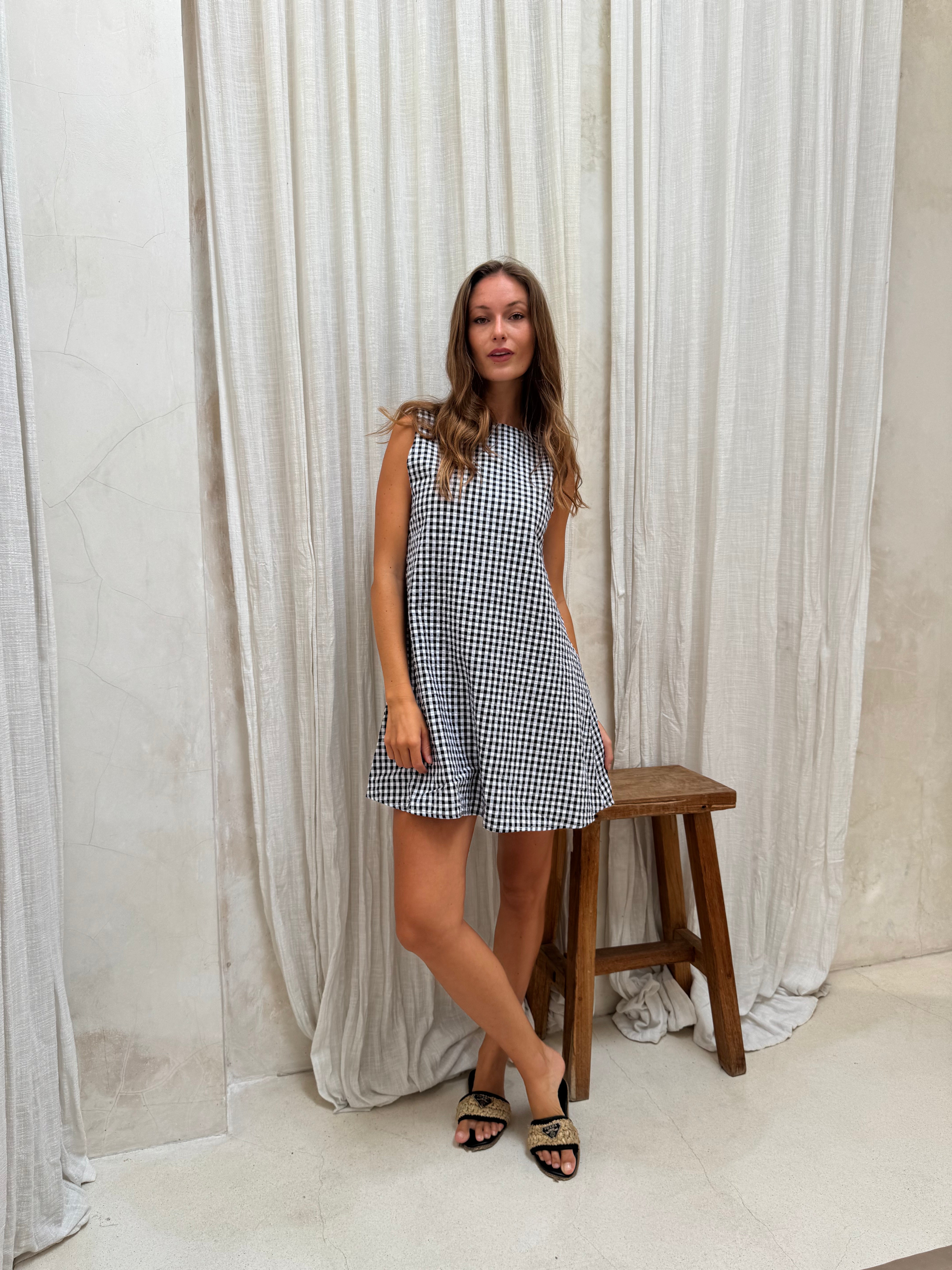 MINI GILI in Black Gingham by Puka the Label