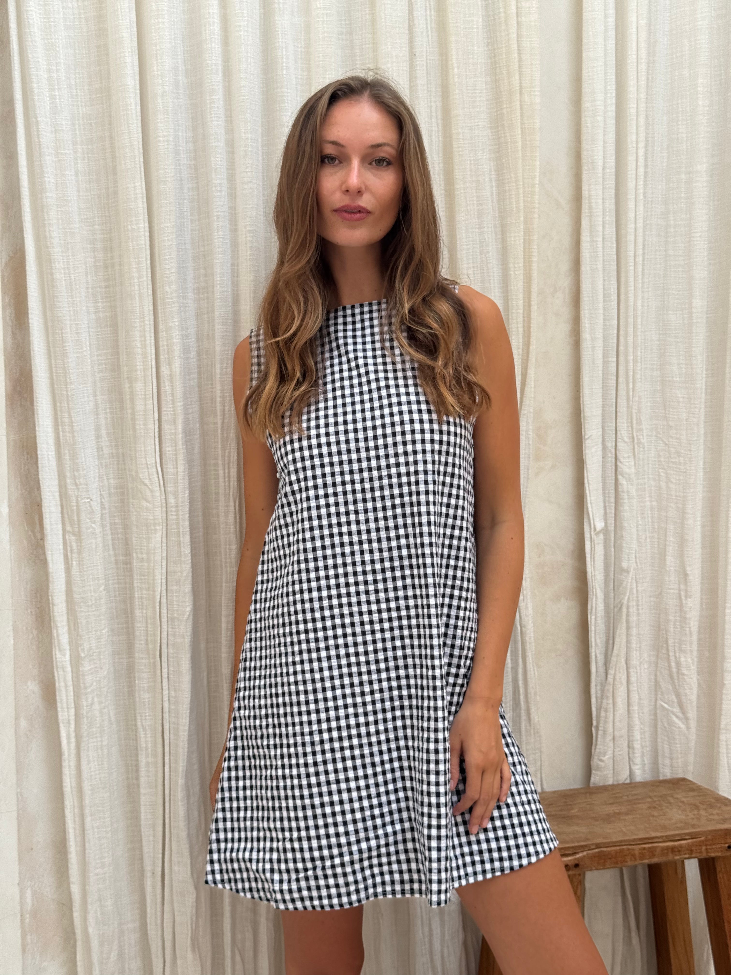 MINI GILI in Black Gingham by Puka the Label