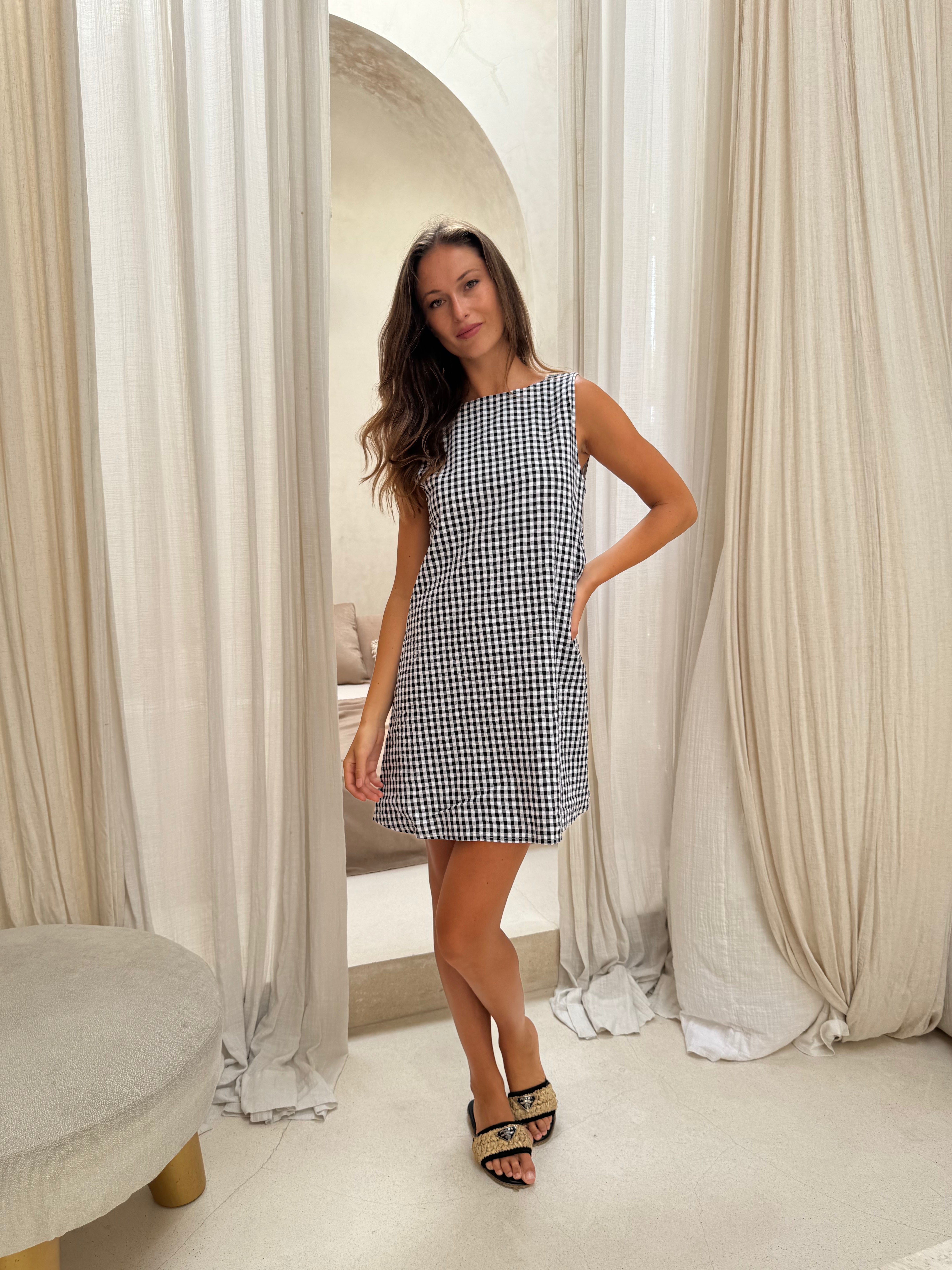 MINI GILI in Black Gingham by Puka the Label