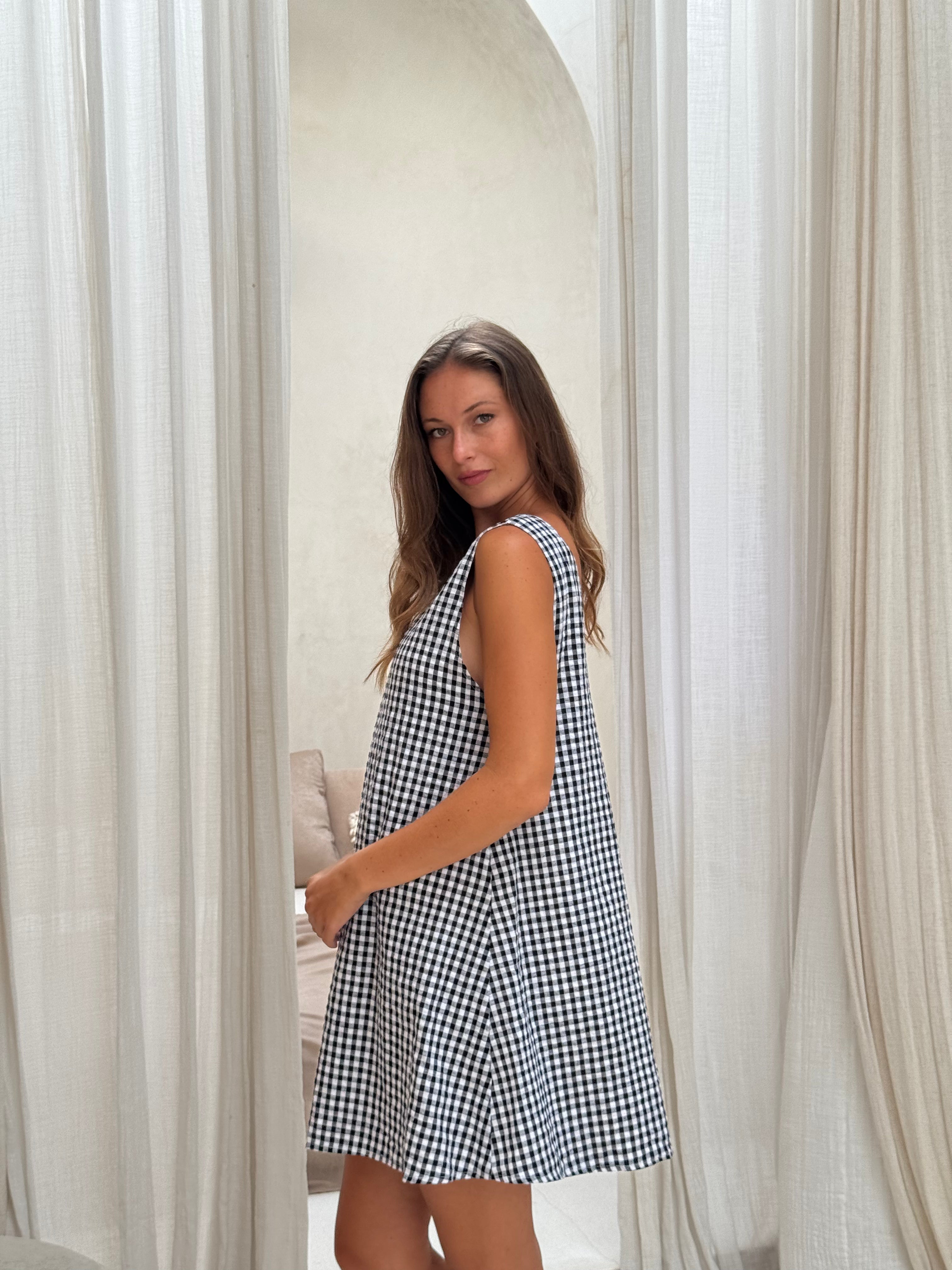 MINI GILI in Black Gingham by Puka the Label