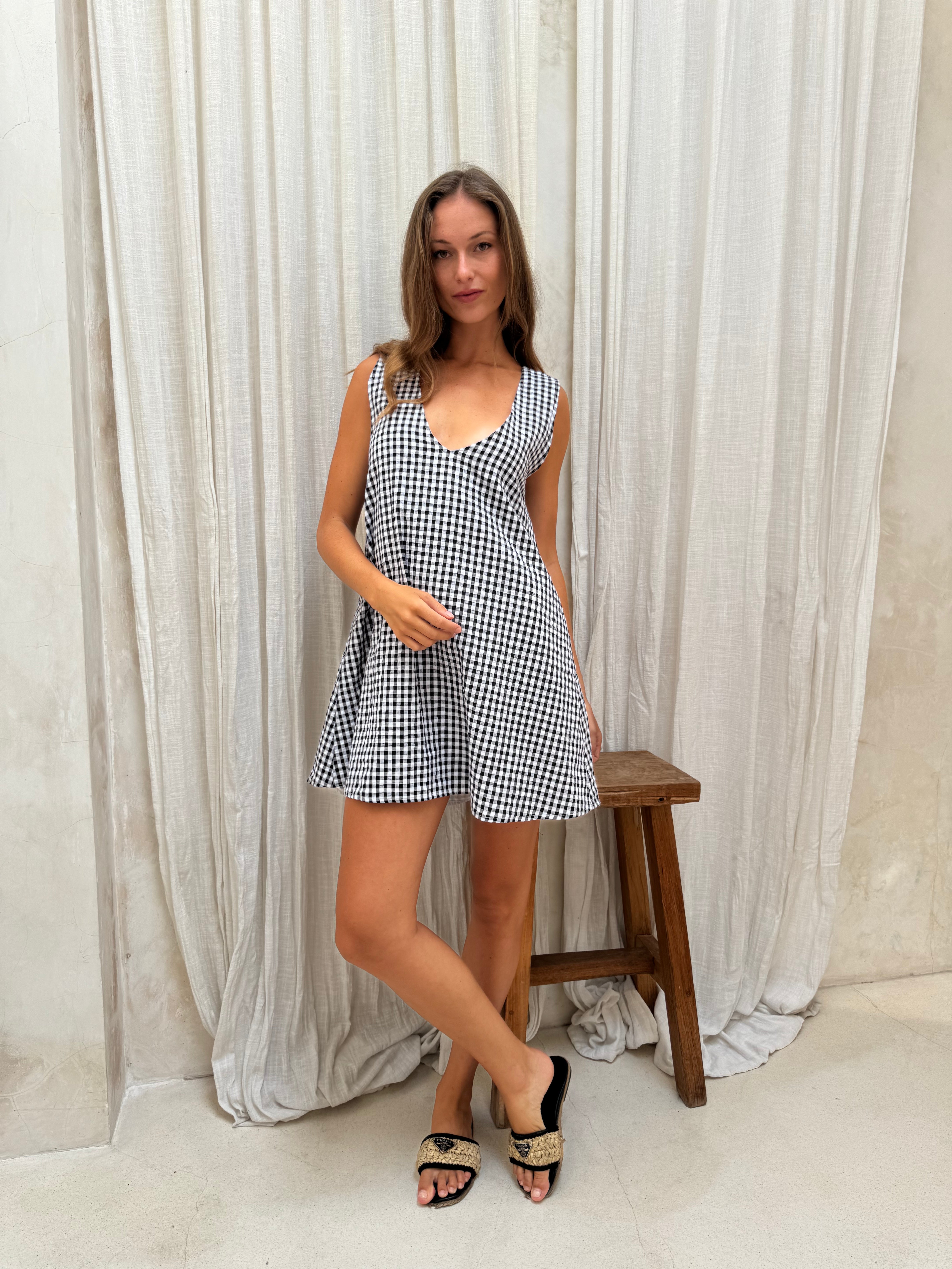 MINI GILI in Black Gingham by Puka the Label